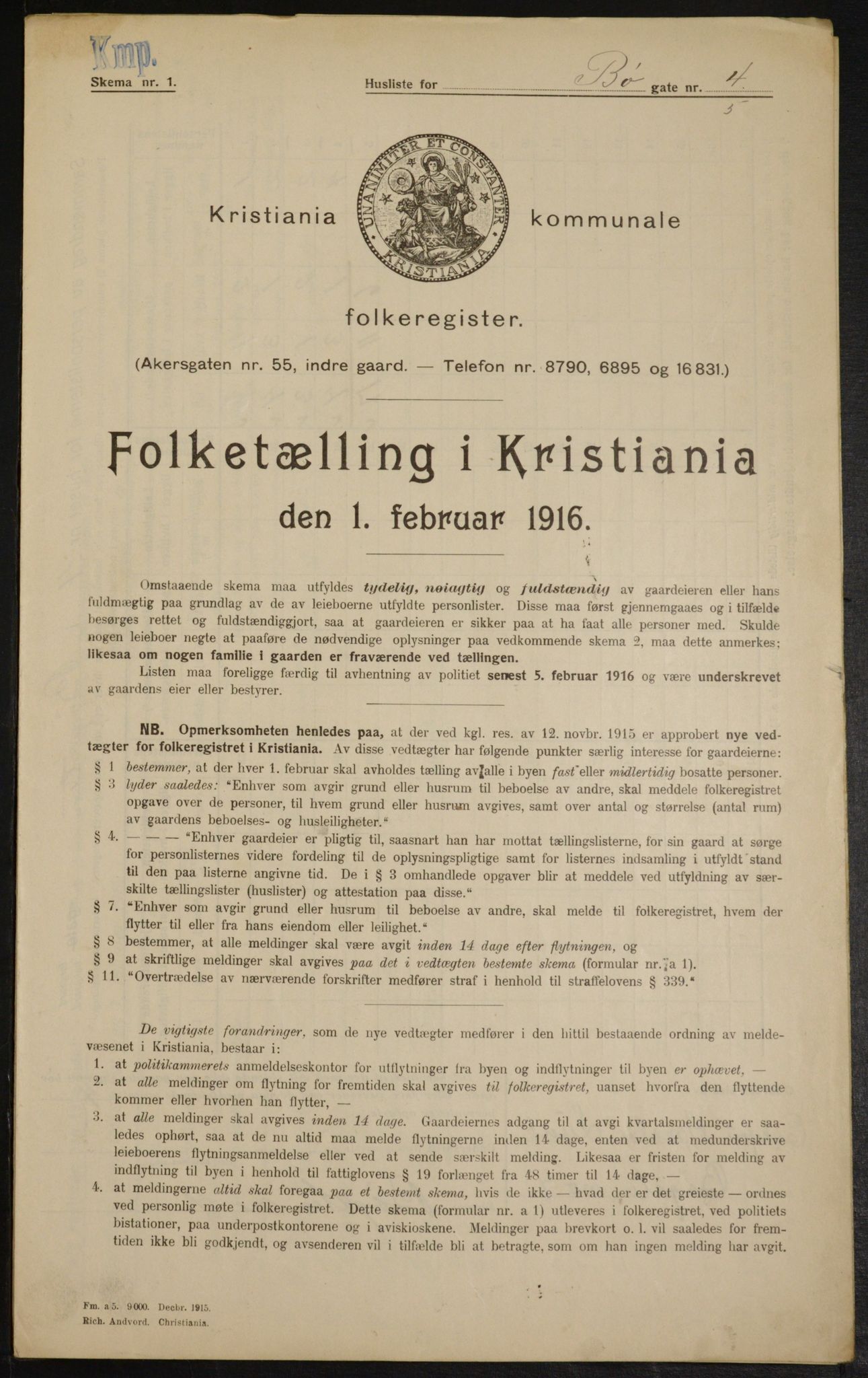 OBA, Kommunal folketelling 1.2.1916 for Kristiania, 1916, s. 11181