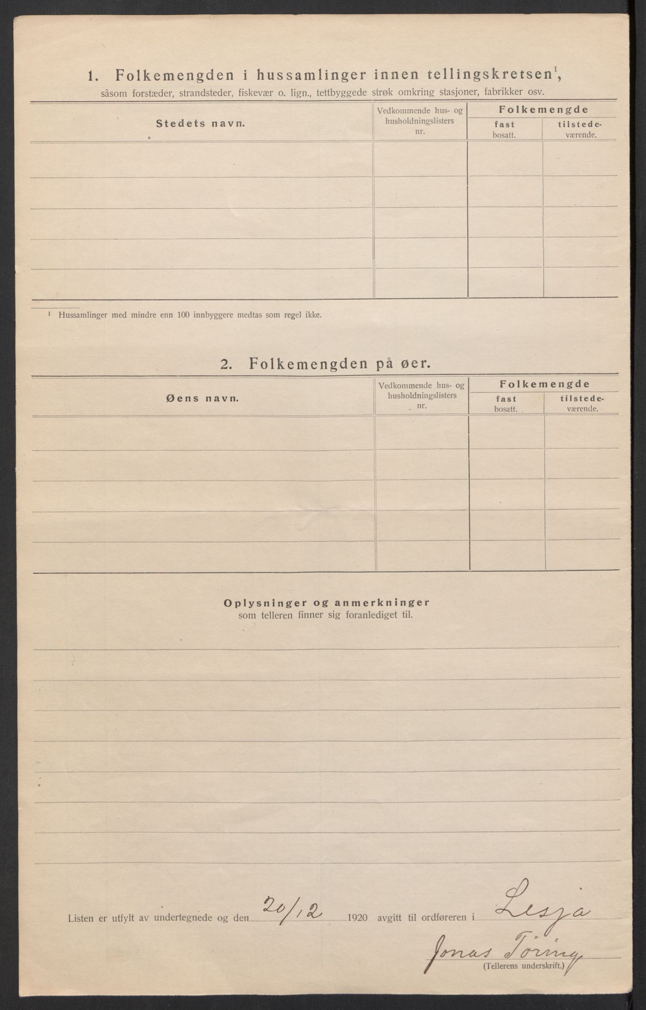 SAH, Folketelling 1920 for 0512 Lesja herred, 1920, s. 12