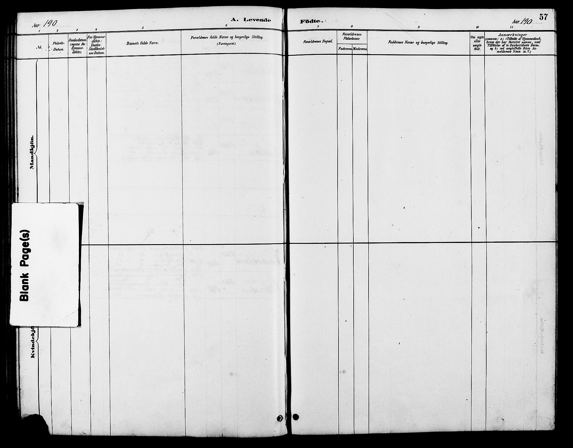 Lyngdal sokneprestkontor, SAK/1111-0029/F/Fb/Fba/L0003: Klokkerbok nr. B 3, 1886-1903, s. 57