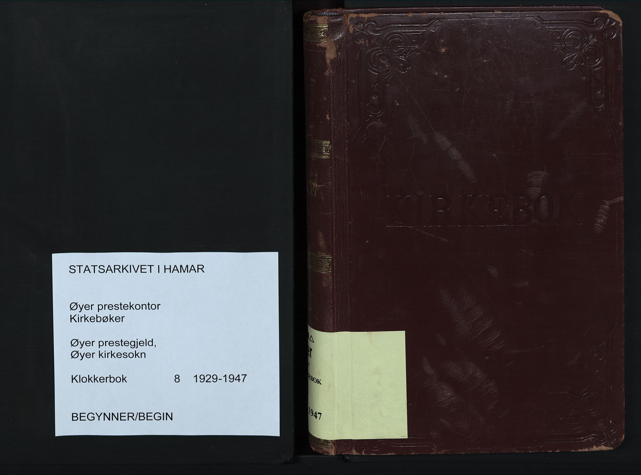 Øyer prestekontor, AV/SAH-PREST-084/H/Ha/Hab/L0008: Klokkerbok nr. 8, 1929-1947