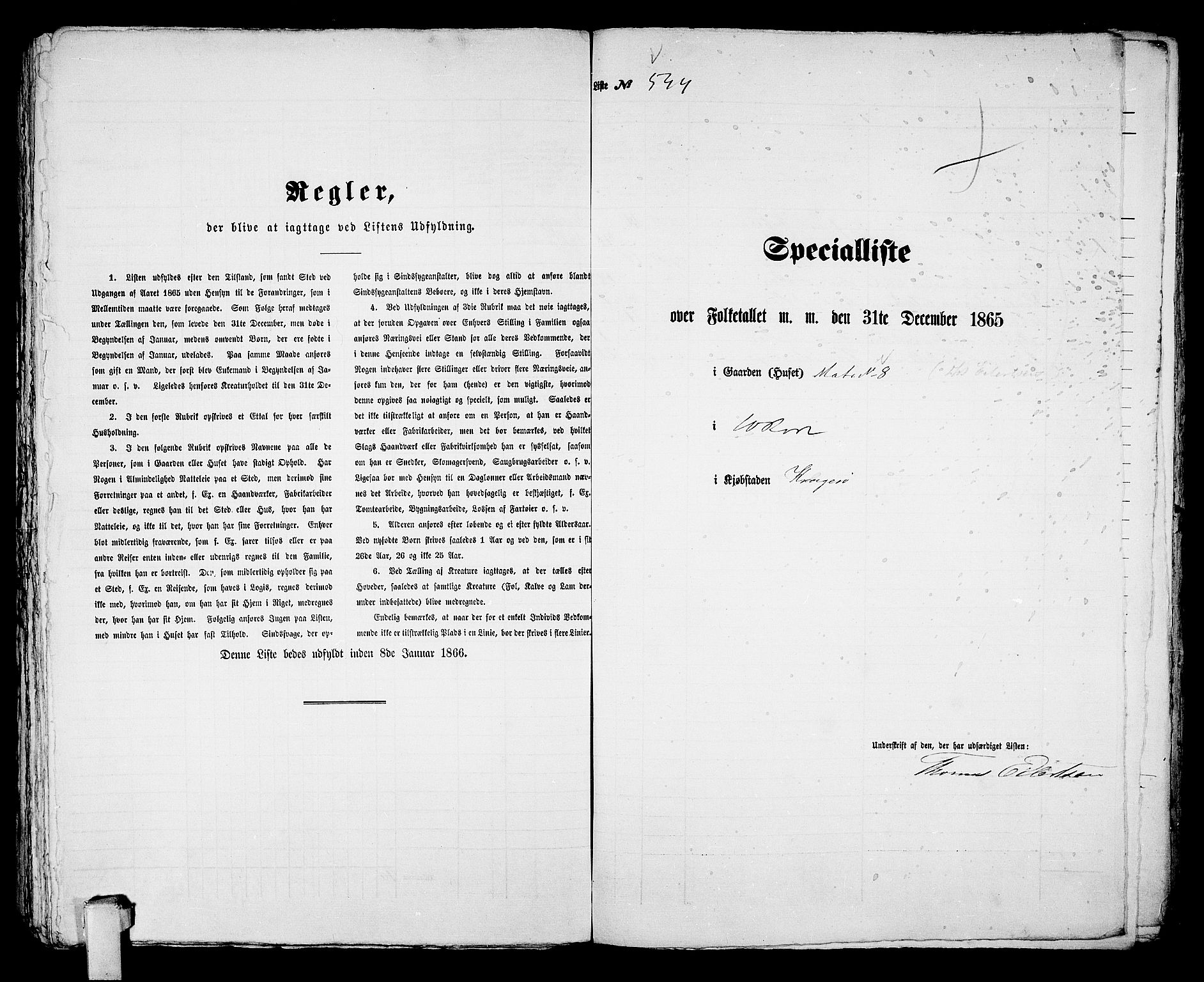 RA, Folketelling 1865 for 0801B Kragerø prestegjeld, Kragerø kjøpstad, 1865, s. 1104