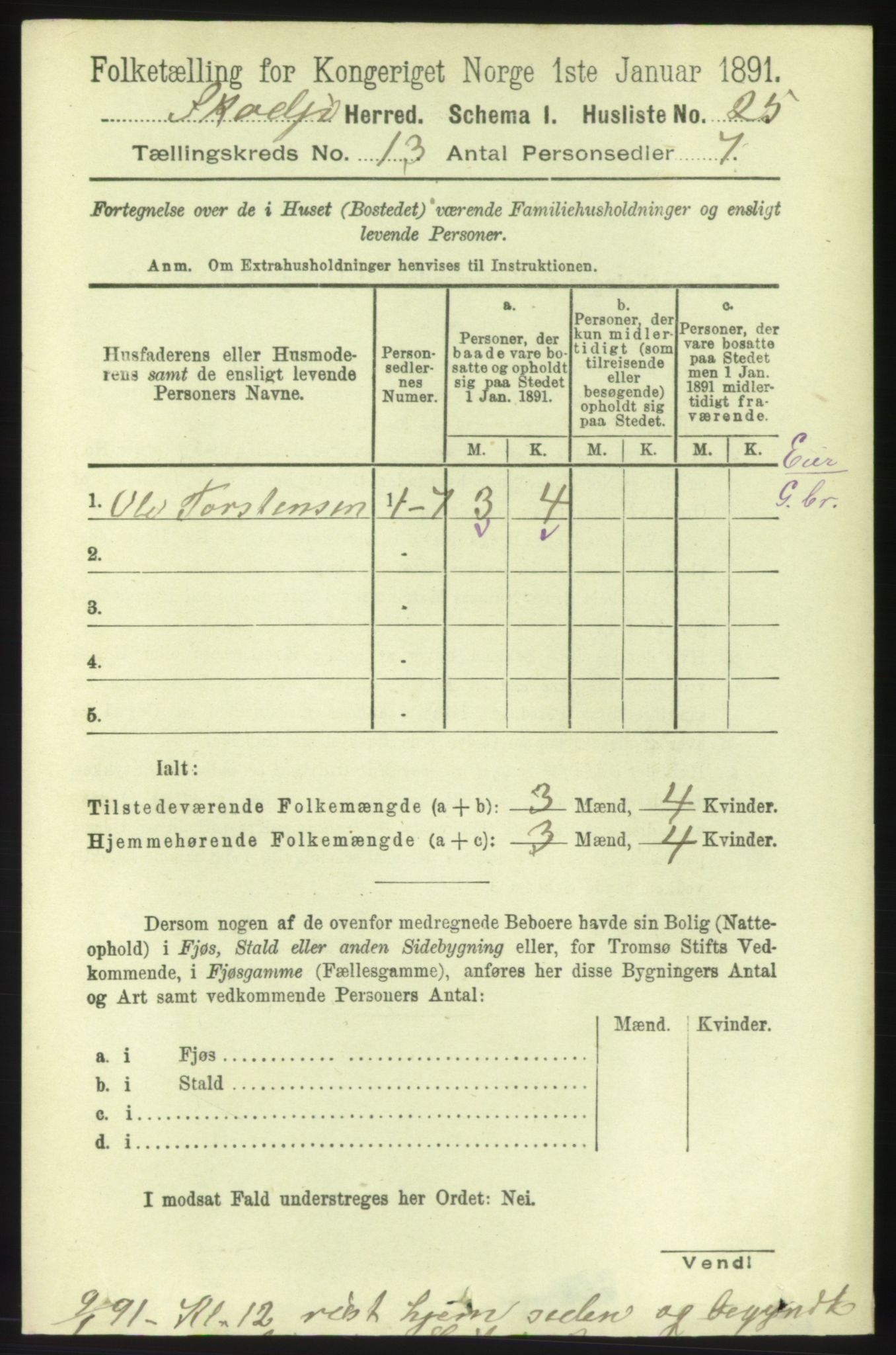 RA, Folketelling 1891 for 1529 Skodje herred, 1891, s. 2819