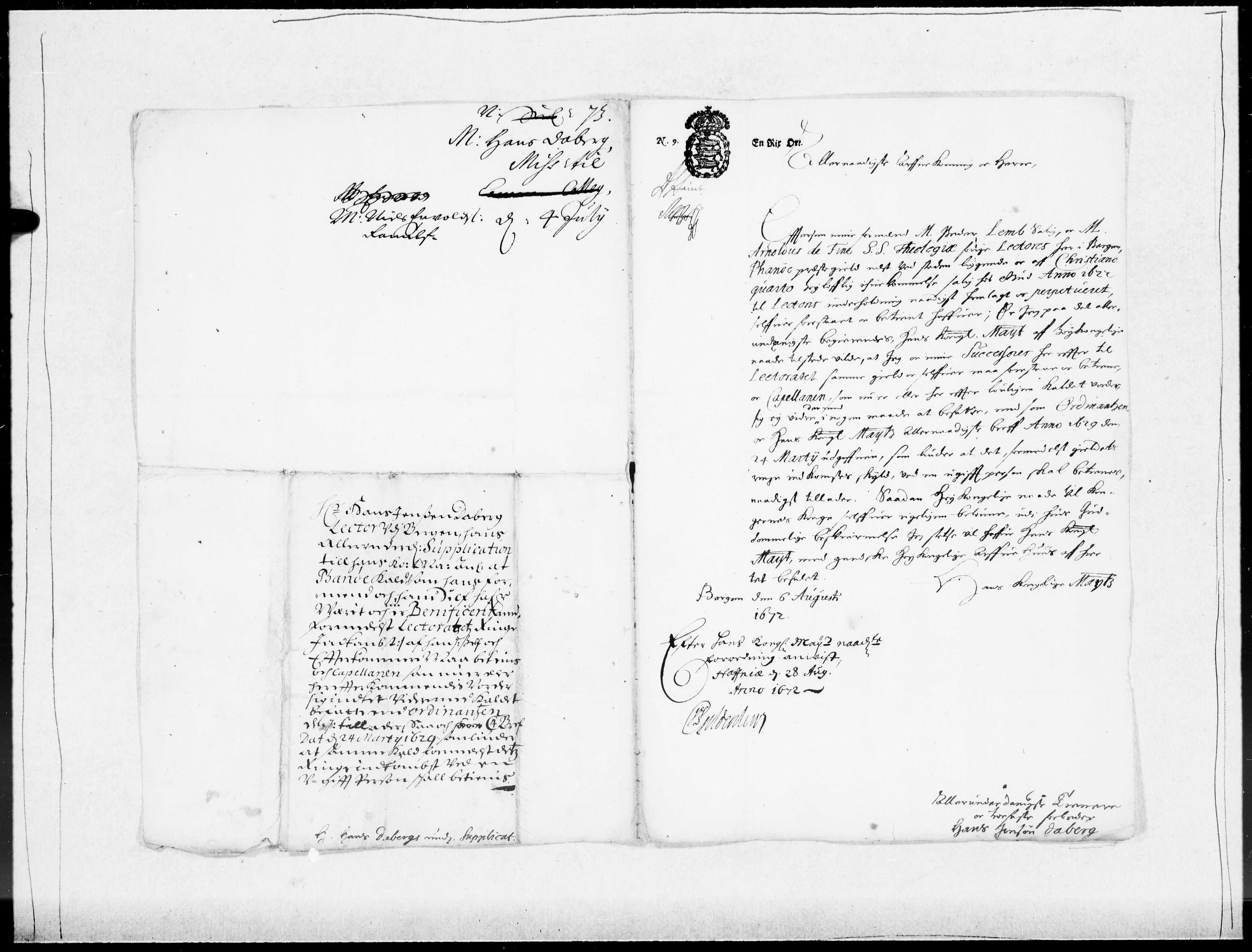 Danske Kanselli 1572-1799, RA/EA-3023/F/Fc/Fcc/Fcca/L0031: Norske innlegg 1572-1799, 1671-1673, s. 390
