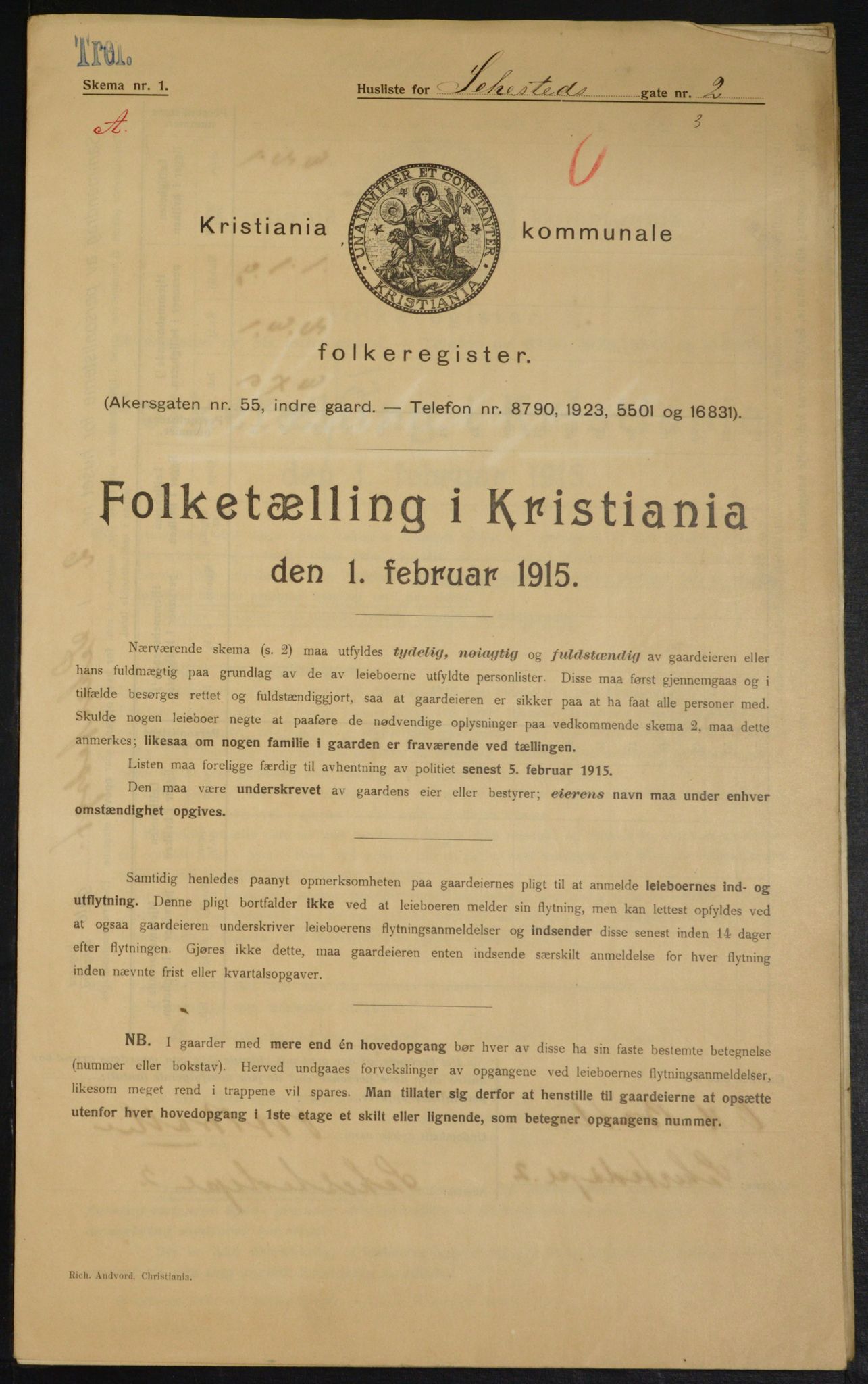 OBA, Kommunal folketelling 1.2.1915 for Kristiania, 1915, s. 93550