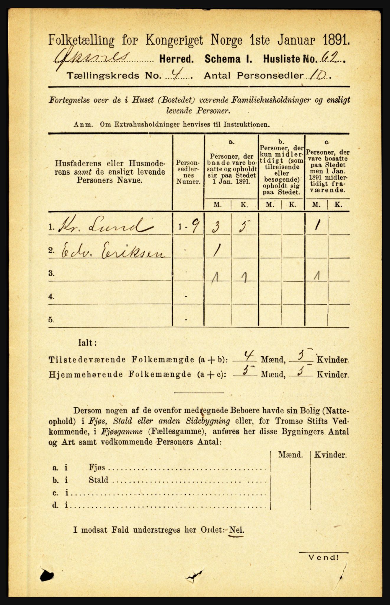 RA, Folketelling 1891 for 1868 Øksnes herred, 1891, s. 1691