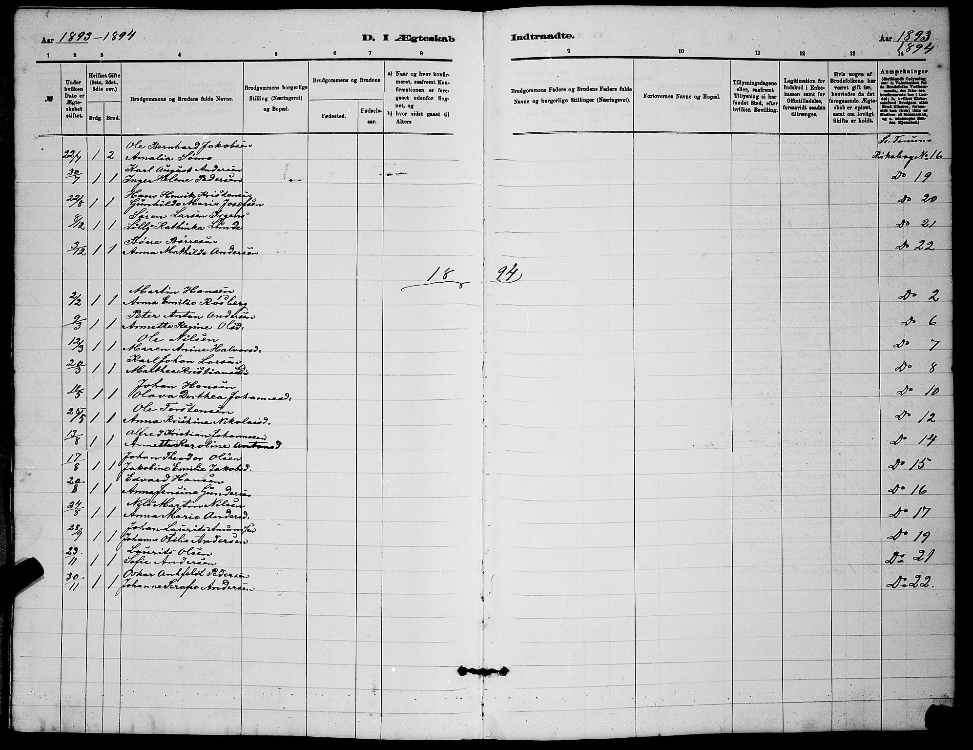 Brunlanes kirkebøker, AV/SAKO-A-342/G/Gb/L0002: Klokkerbok nr. II 2, 1878-1902