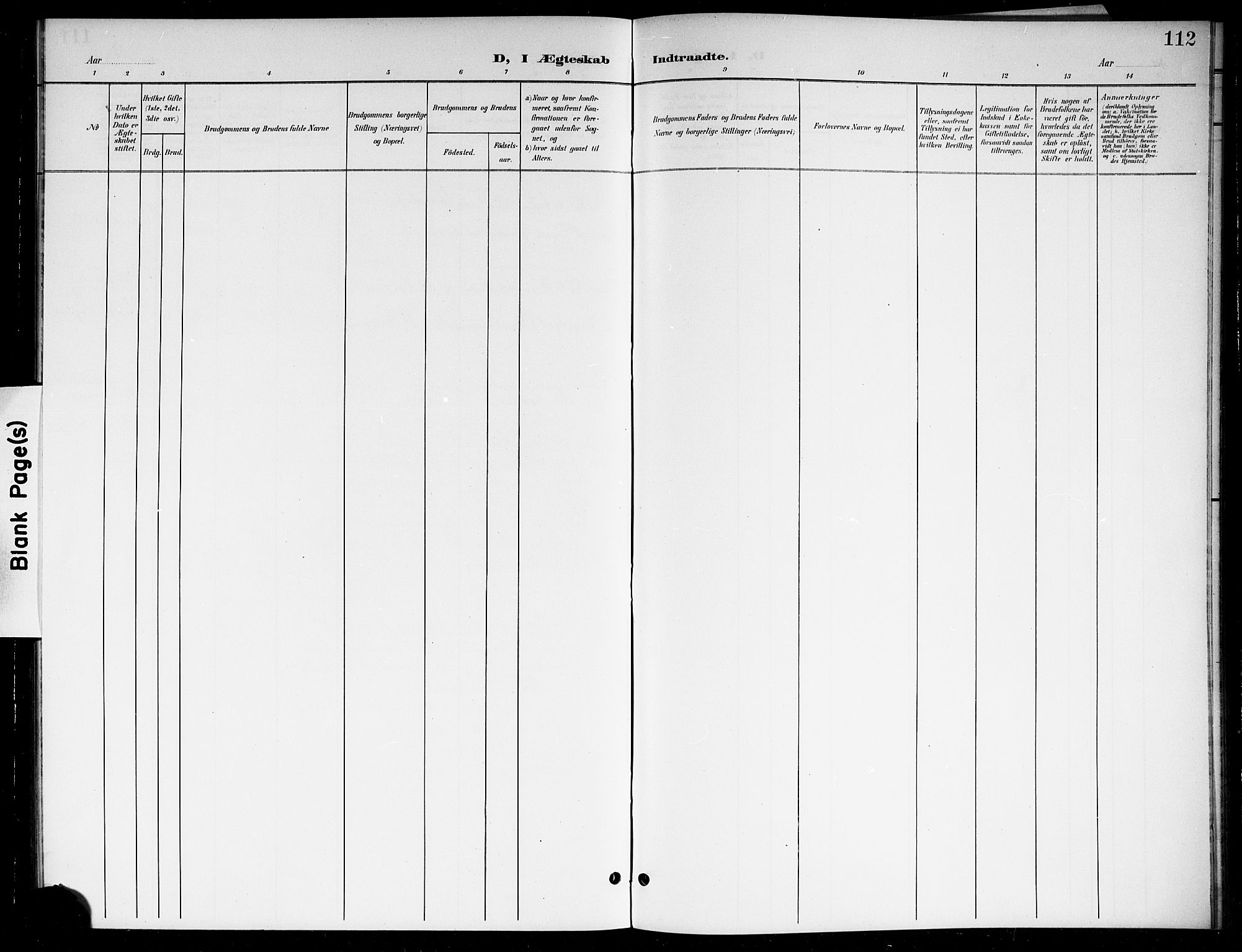 Sigdal kirkebøker, AV/SAKO-A-245/G/Gb/L0003: Klokkerbok nr. II 3, 1901-1916, s. 112