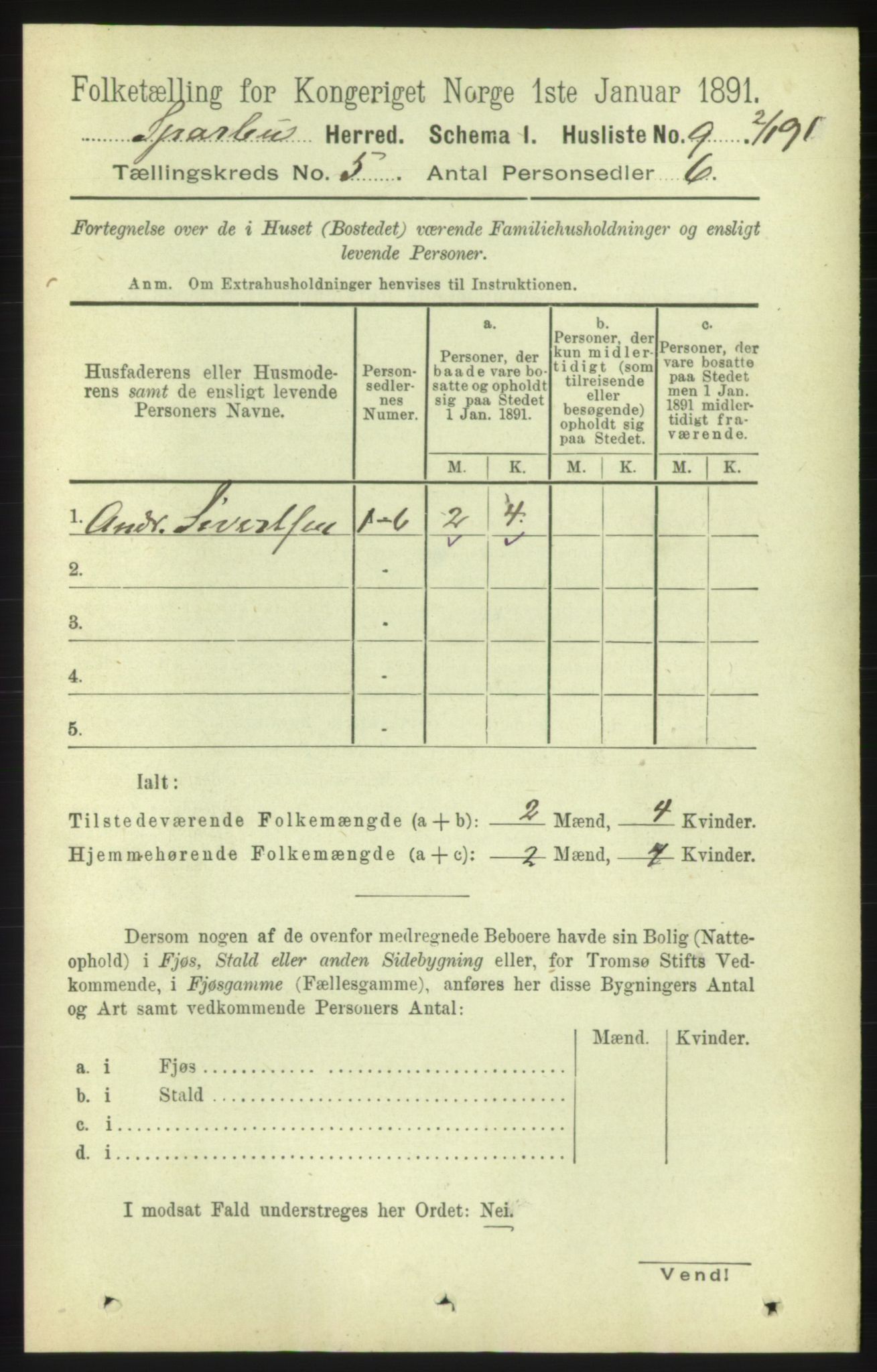 RA, Folketelling 1891 for 1731 Sparbu herred, 1891, s. 1589