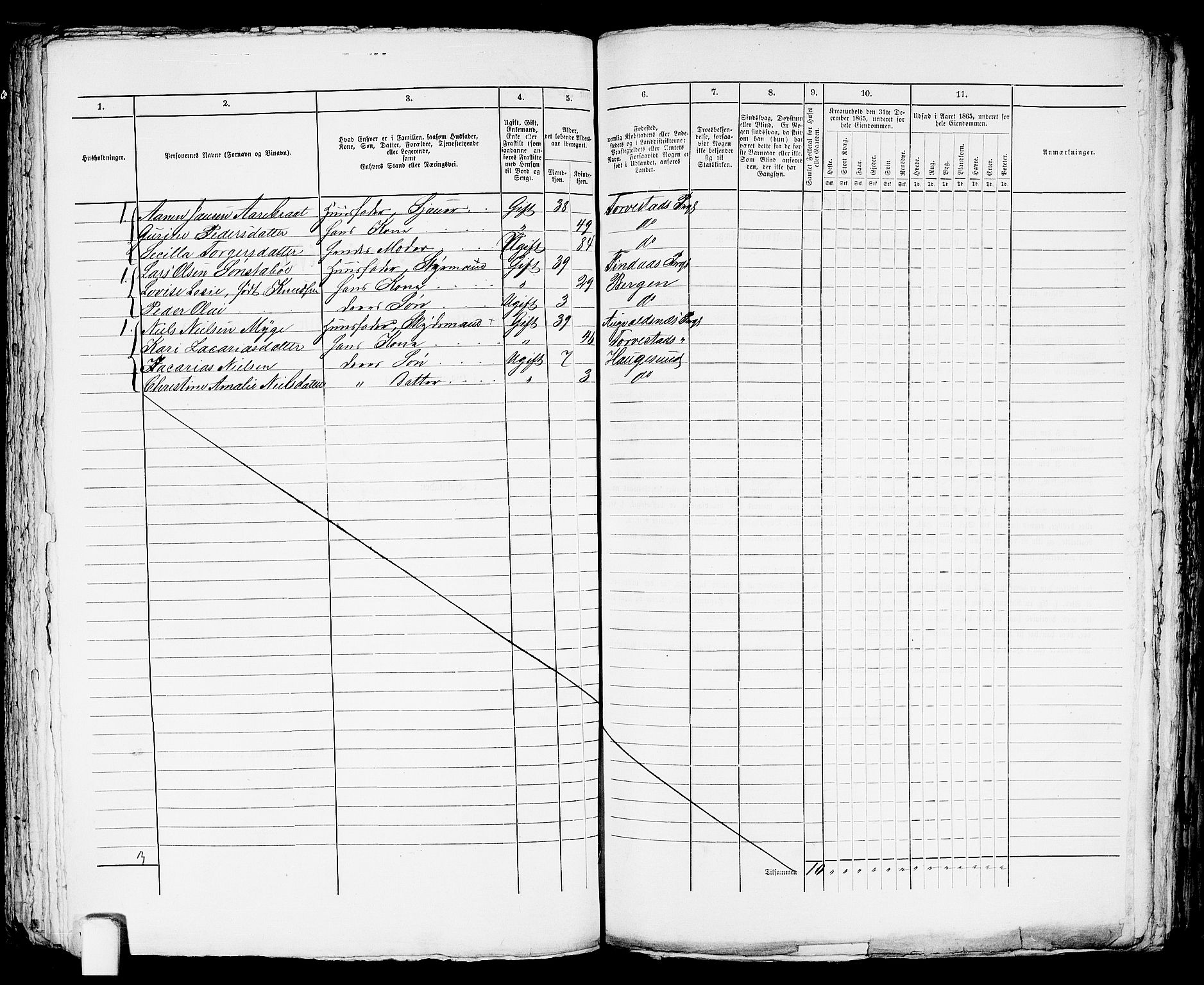 RA, Folketelling 1865 for 1106B Torvastad prestegjeld, Haugesund ladested, 1865, s. 292