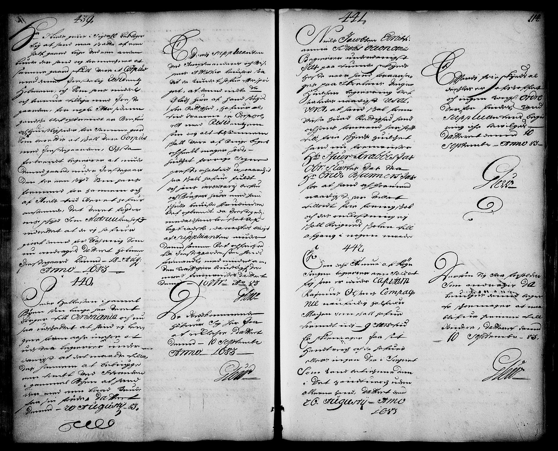 Stattholderembetet 1572-1771, AV/RA-EA-2870/Ad/L0004: Supplikasjons- og resolusjonsprotokoll, 1683-1691, s. 112b-113a