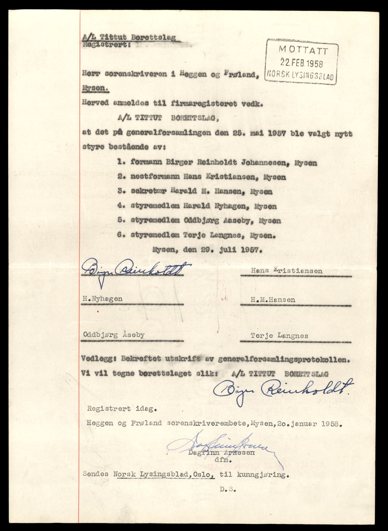 Heggen og Frøland tingrett, AV/SAT-A-10208/K/Kb/Kba/L0003: Enkeltmannsforetak, aksjeselskap og andelslag, 1958-1961, 1958-1961, s. 3