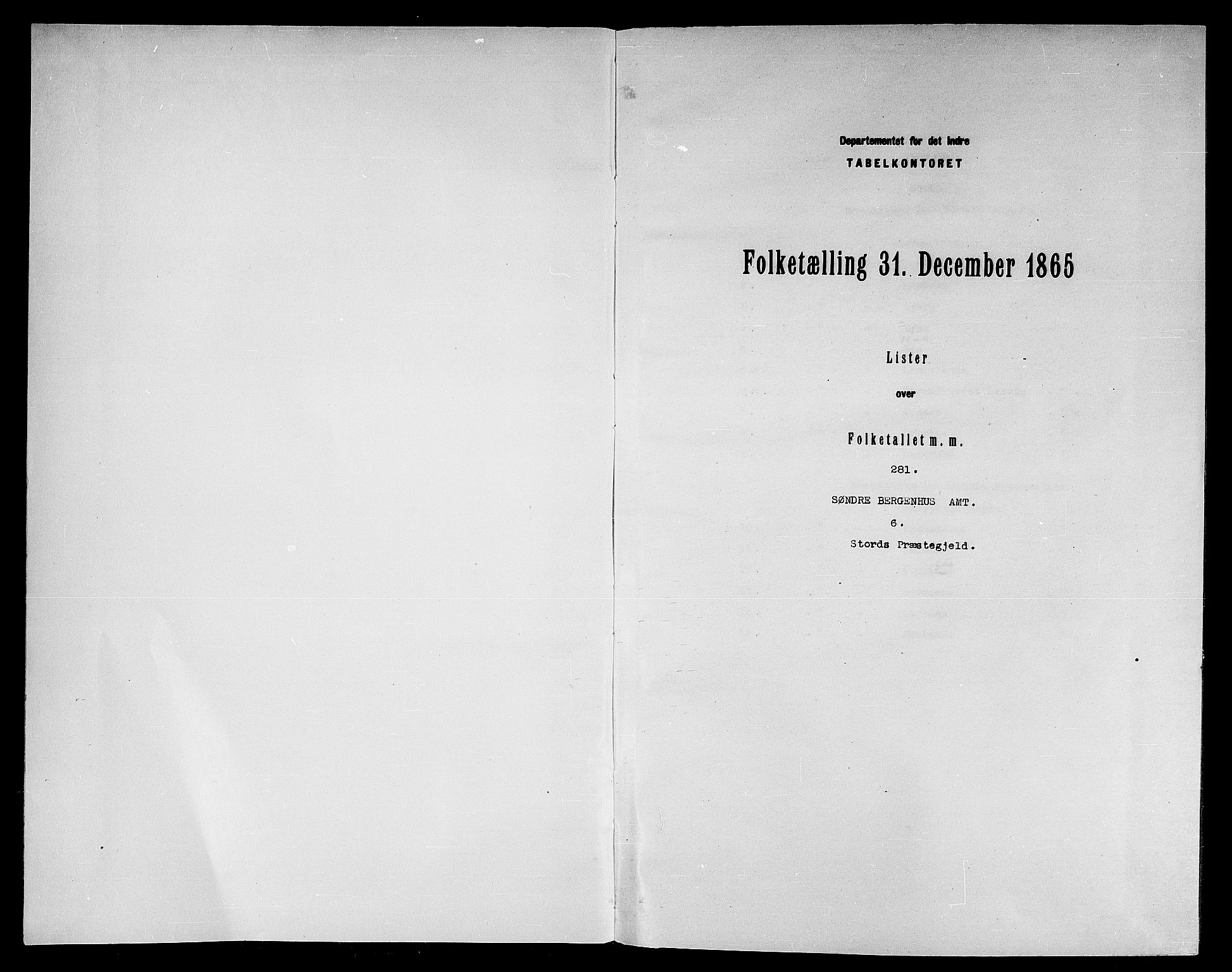 RA, Folketelling 1865 for 1221P Stord prestegjeld, 1865, s. 3