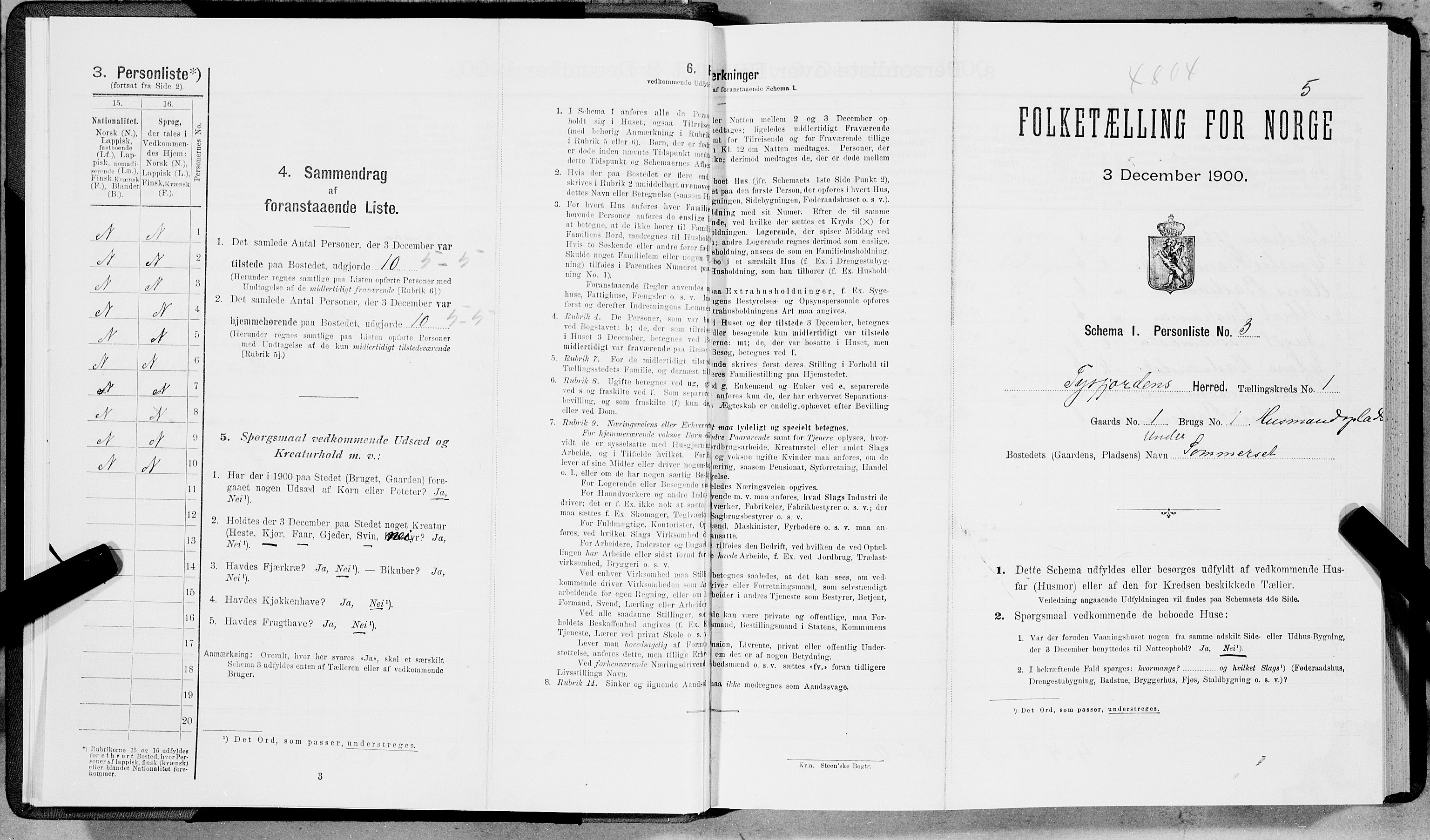SAT, Folketelling 1900 for 1850 Tysfjord herred, 1900, s. 18