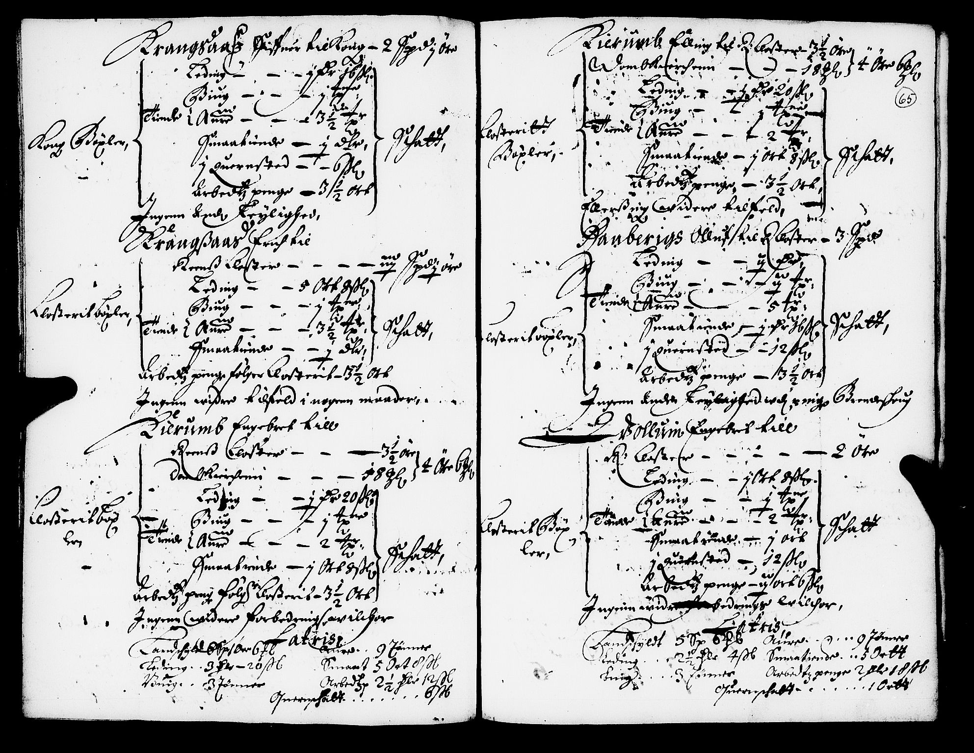 Rentekammeret inntil 1814, Realistisk ordnet avdeling, AV/RA-EA-4070/N/Nb/Nba/L0052: Strinda len, 1667, s. 64b-65a