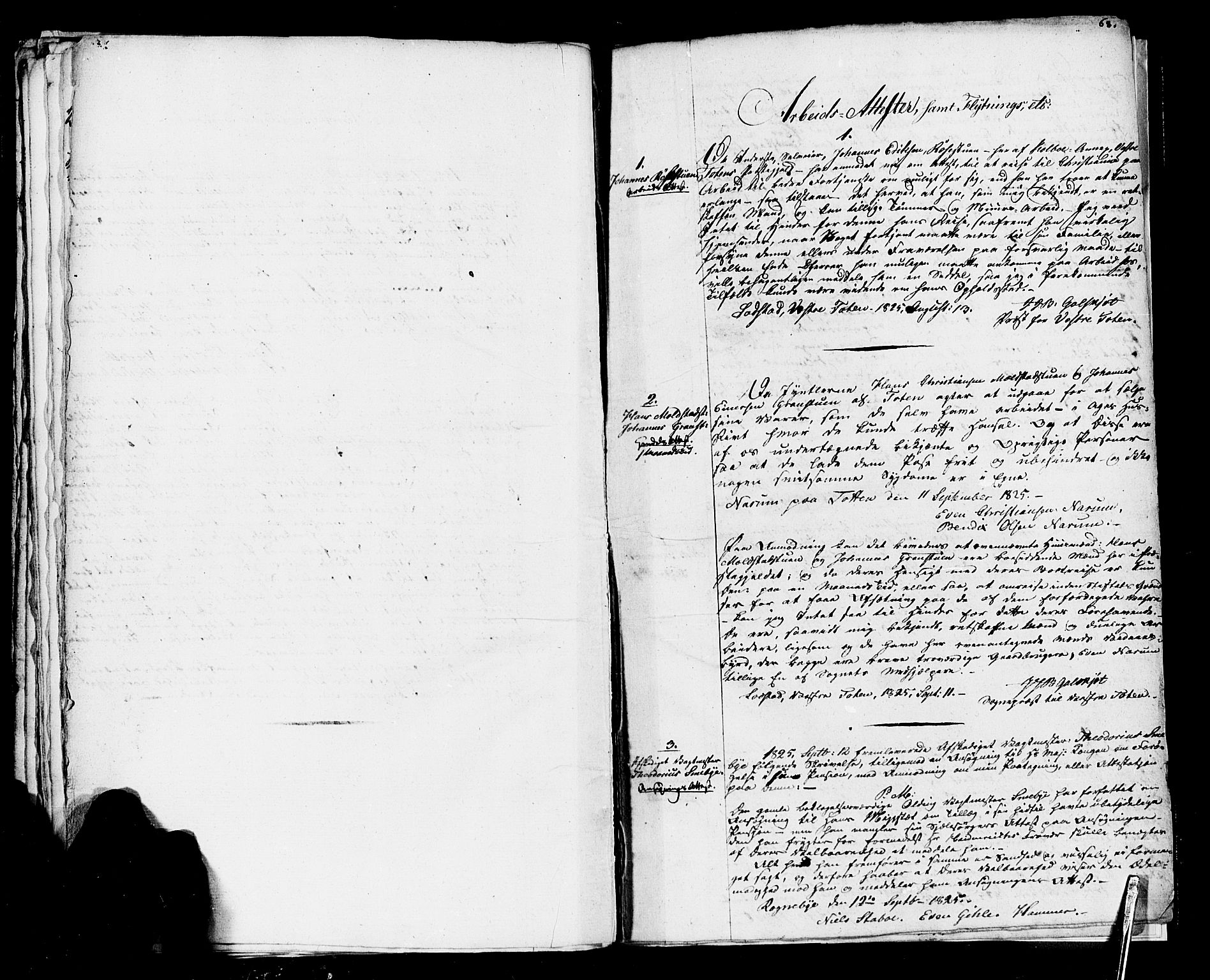 Vestre Toten prestekontor, SAH/PREST-108/H/Ha/Haa/L0001: Ministerialbok nr. 1, 1825-1826, s. 68
