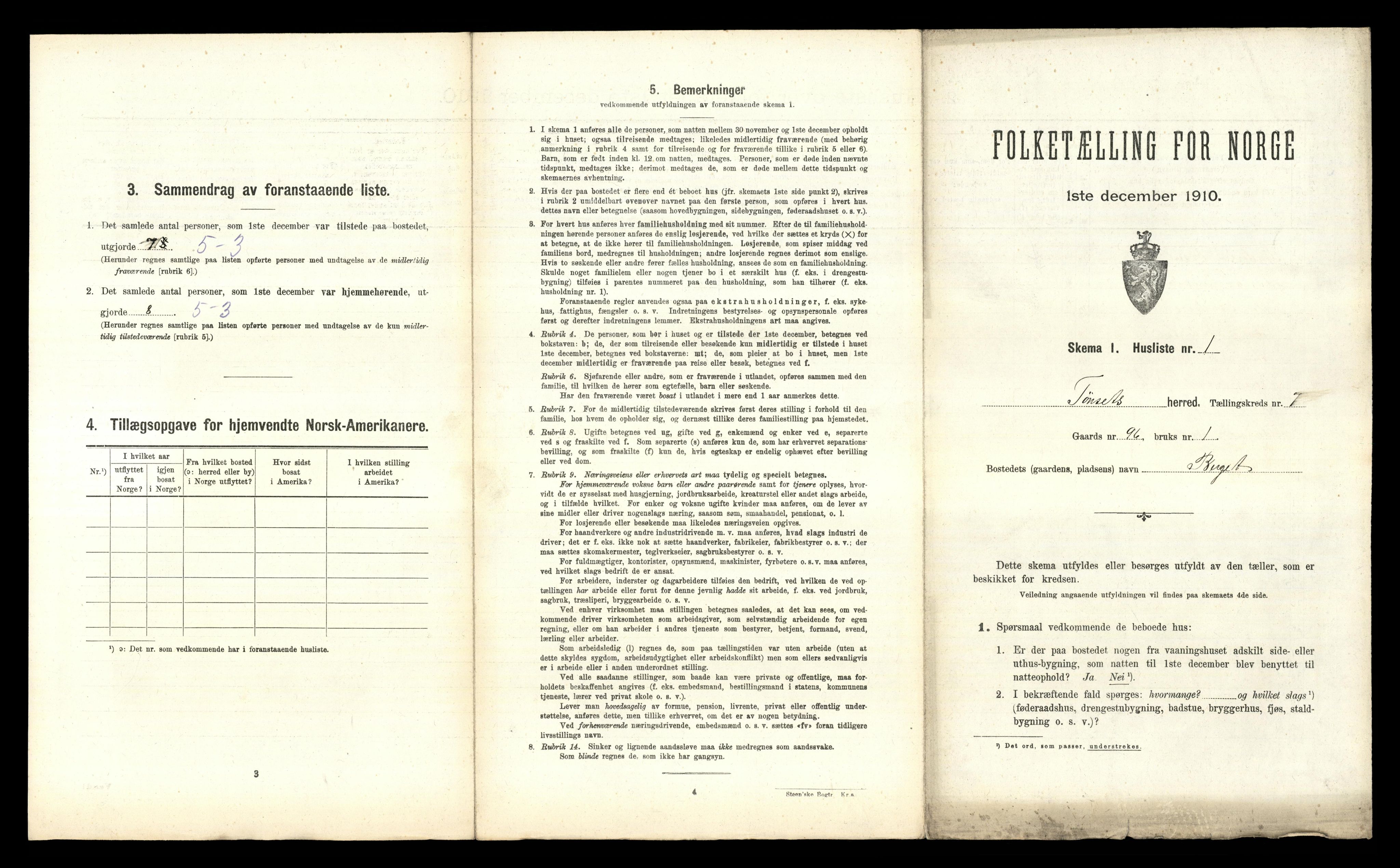 RA, Folketelling 1910 for 0437 Tynset herred, 1910, s. 949