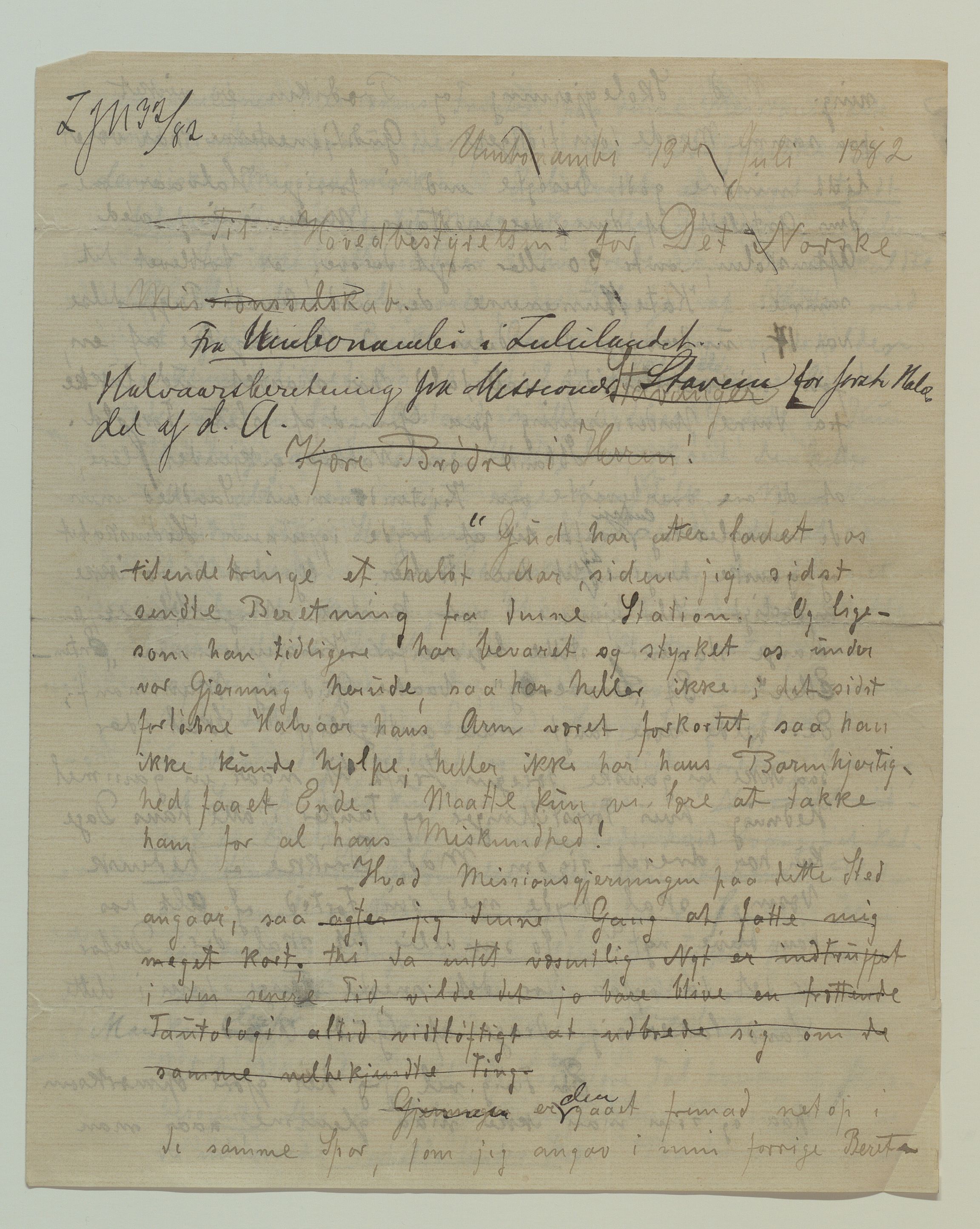 Det Norske Misjonsselskap - hovedadministrasjonen, VID/MA-A-1045/D/Da/Daa/L0035/0013: Konferansereferat og årsberetninger / Konferansereferat fra Sør-Afrika., 1881