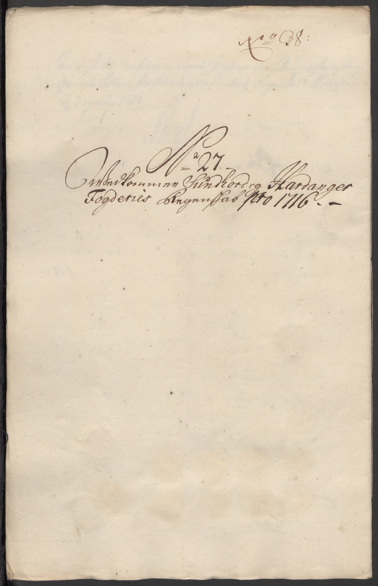 Rentekammeret inntil 1814, Reviderte regnskaper, Fogderegnskap, RA/EA-4092/R48/L2992: Fogderegnskap Sunnhordland og Hardanger, 1716, s. 138