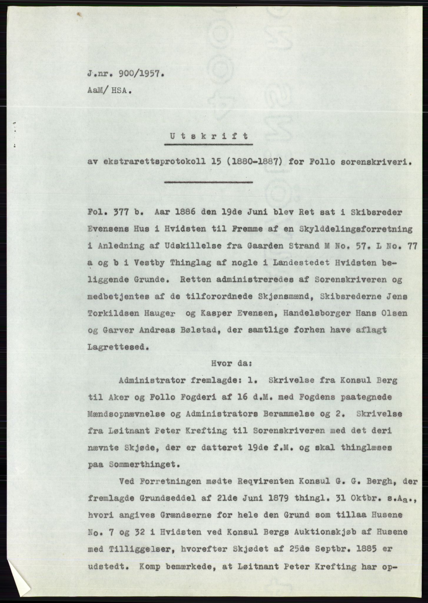 Statsarkivet i Oslo, SAO/A-10621/Z/Zd/L0007: Avskrifter, j.nr 804-1436/1957, 1957, s. 63