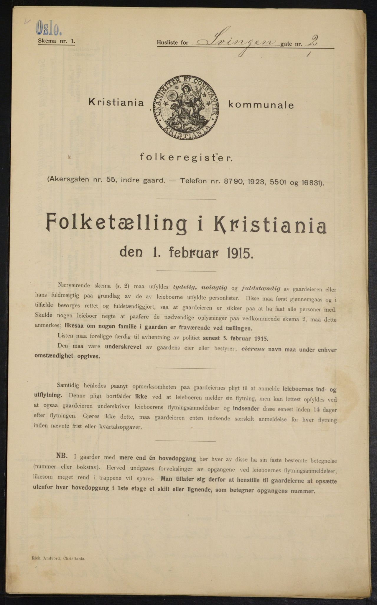 OBA, Kommunal folketelling 1.2.1915 for Kristiania, 1915, s. 106363