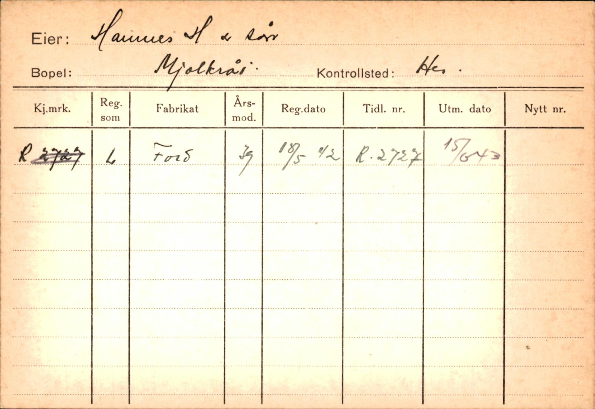 Statens vegvesen, Hordaland vegkontor, AV/SAB-A-5201/2/Ha/L0018: R-eierkort H, 1920-1971, s. 571