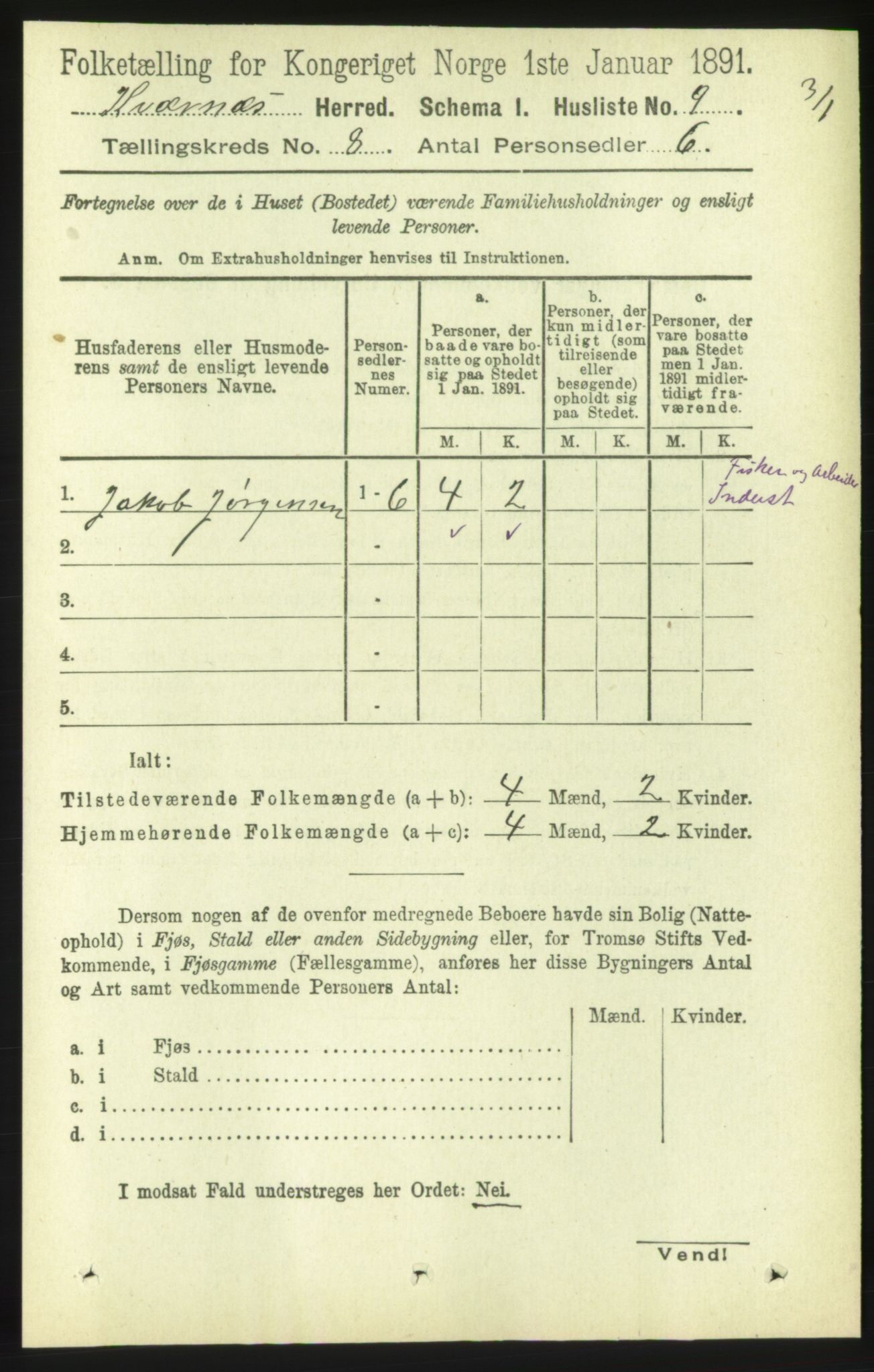 RA, Folketelling 1891 for 1553 Kvernes herred, 1891, s. 3465