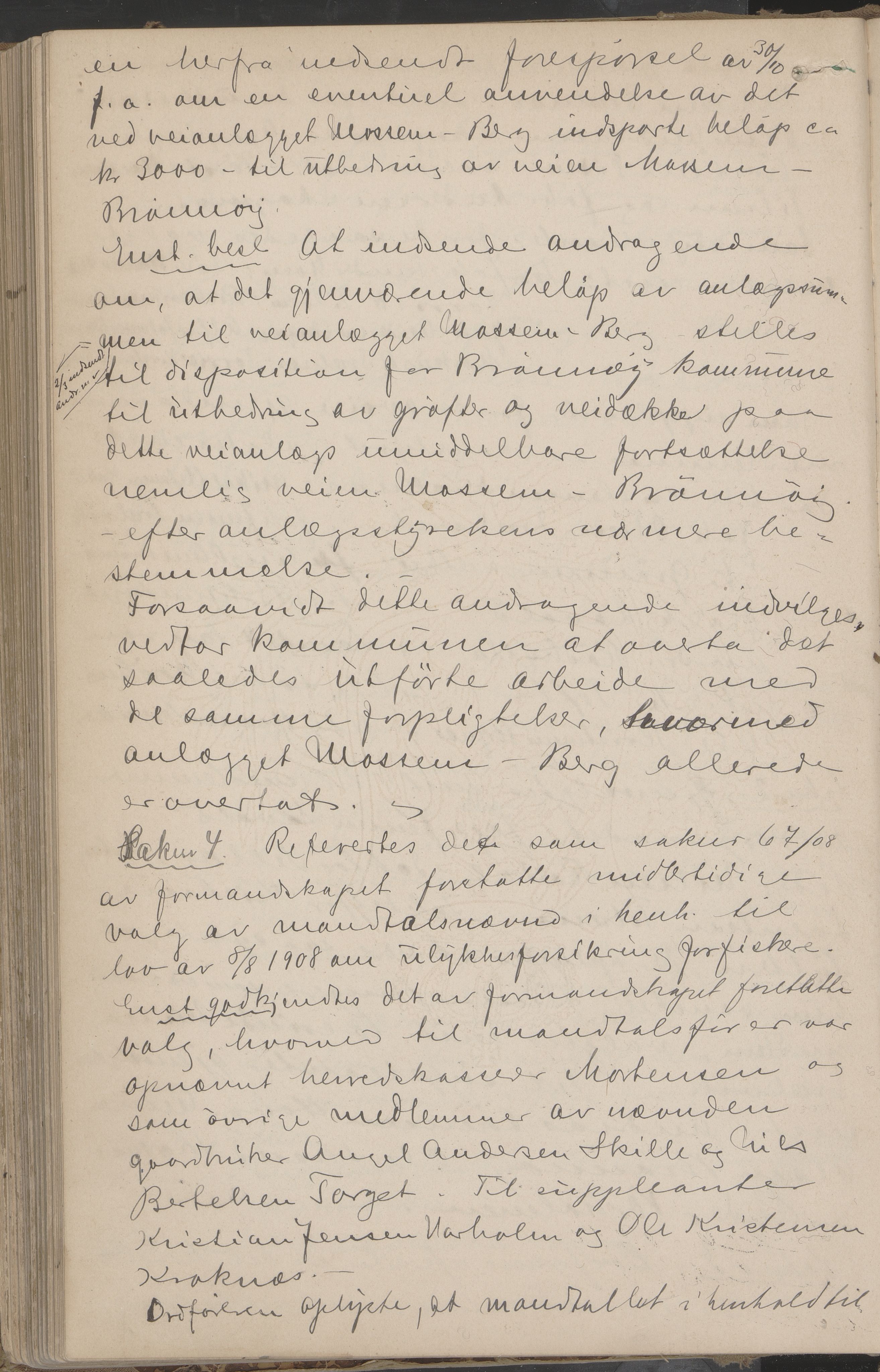 Brønnøy kommune. Formannskapet, AIN/K-18130.150/A/Aa/L0002c: Møtebok, 1900-1910