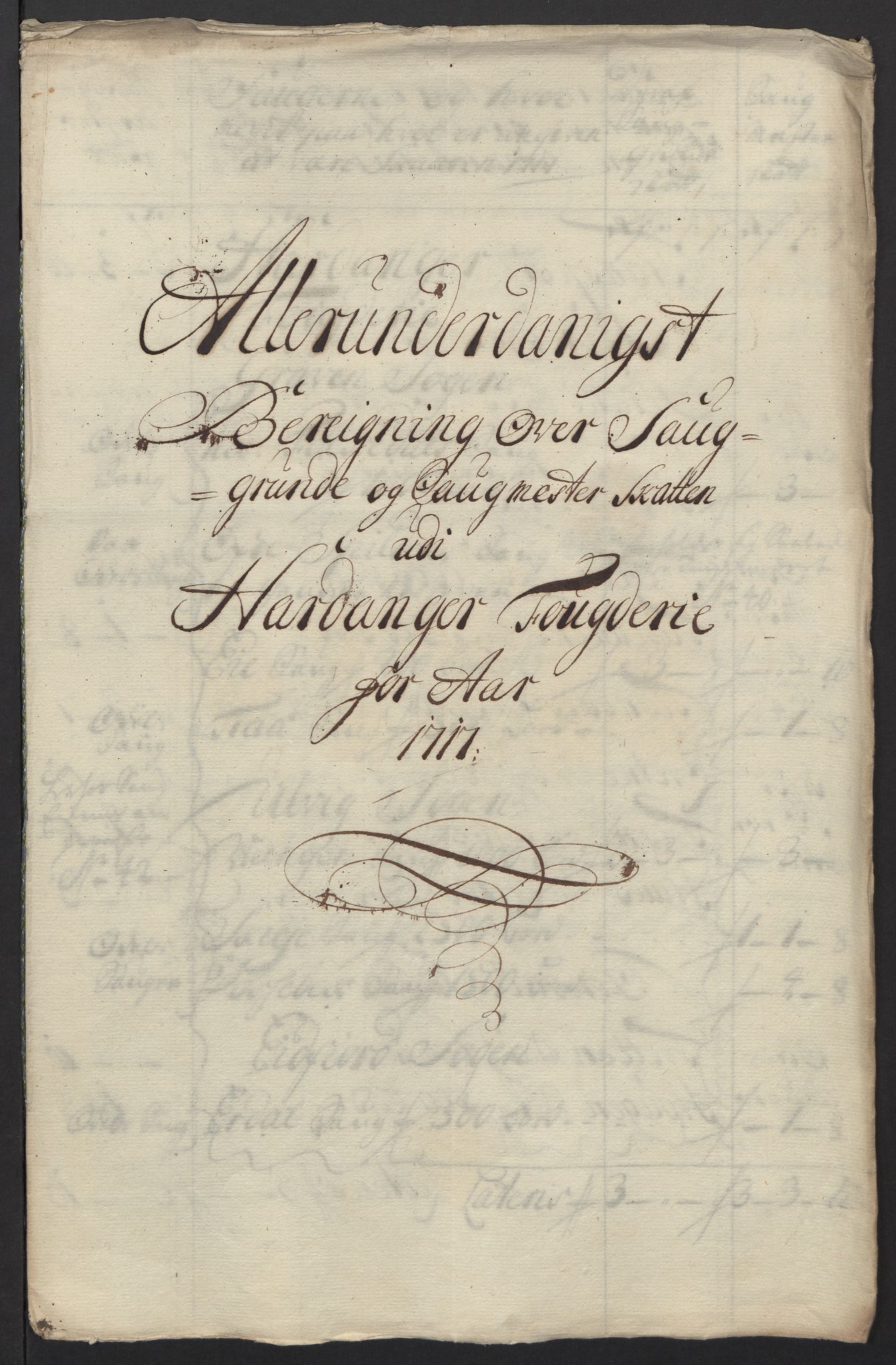 Rentekammeret inntil 1814, Reviderte regnskaper, Fogderegnskap, RA/EA-4092/R48/L2994: Fogderegnskap Sunnhordland og Hardanger, 1717, s. 201