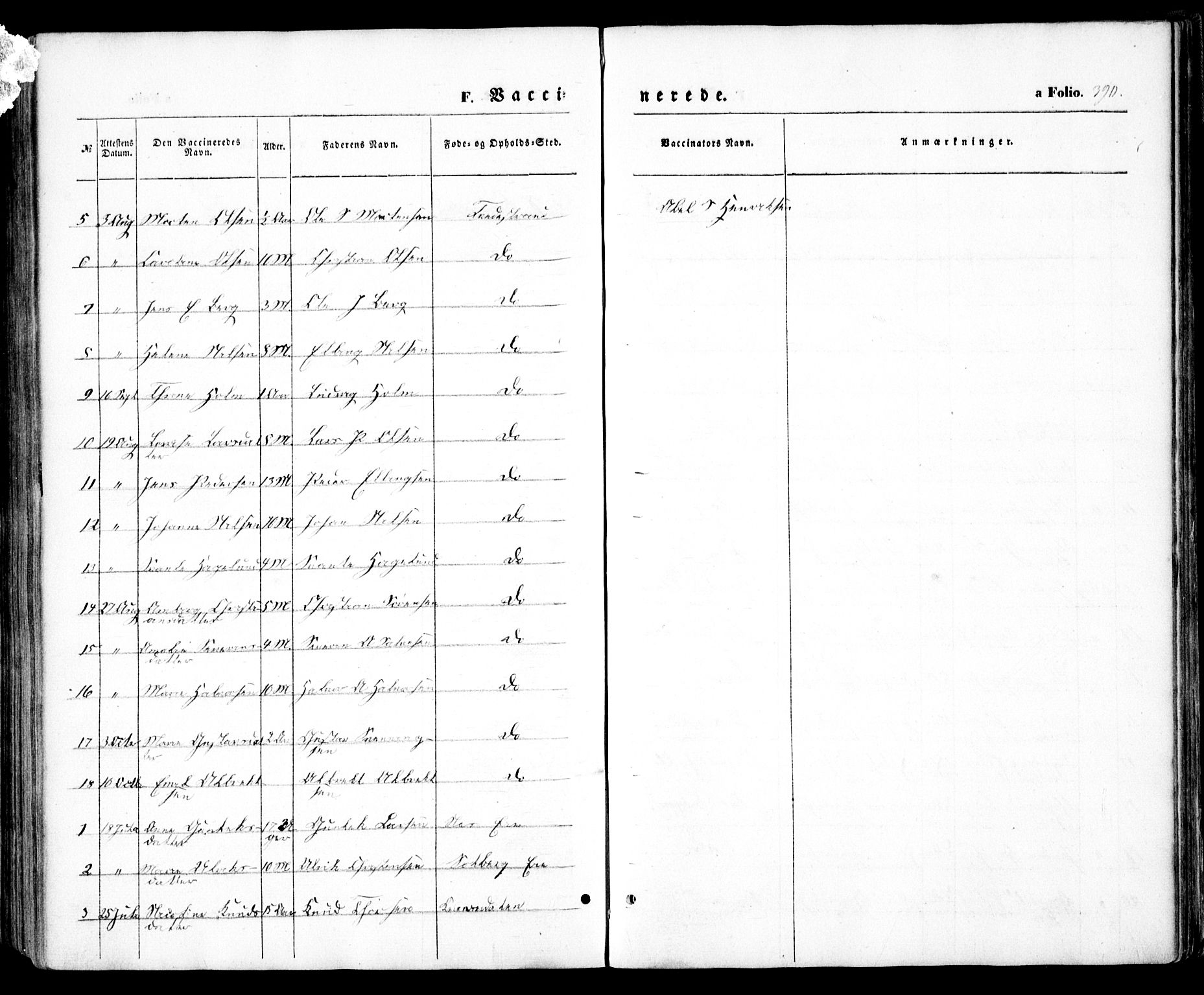 Holt sokneprestkontor, SAK/1111-0021/F/Fa/L0008: Ministerialbok nr. A 8, 1849-1860, s. 390