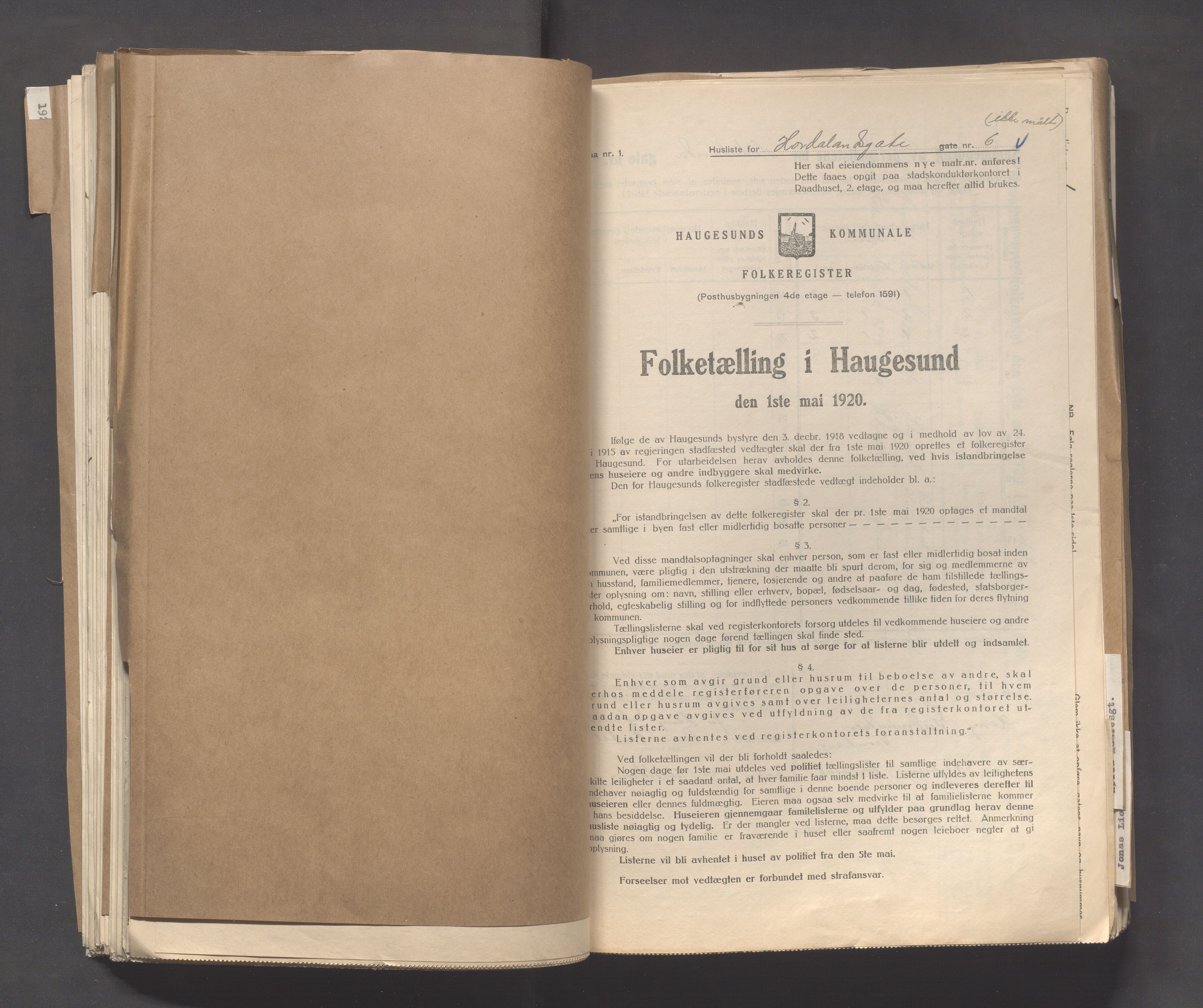 IKAR, Kommunal folketelling 1.5.1920 for Haugesund, 1920, s. 2180