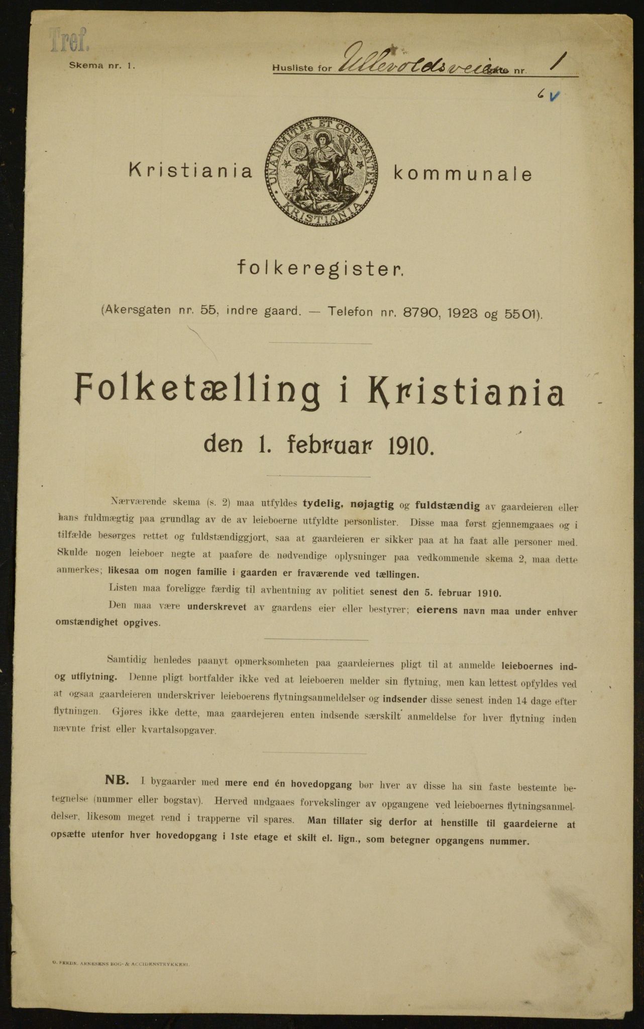 OBA, Kommunal folketelling 1.2.1910 for Kristiania, 1910, s. 112671