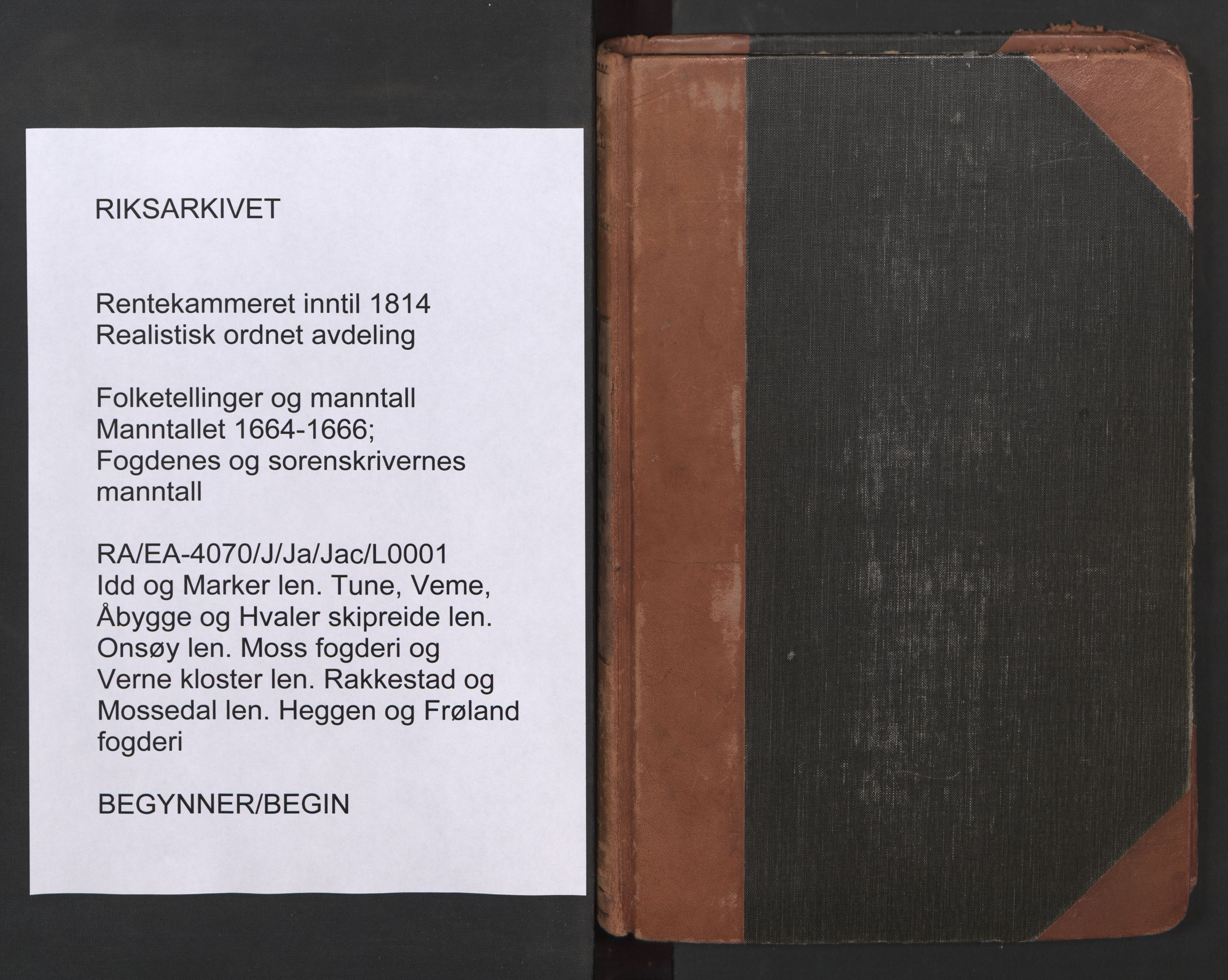 RA, Fogdenes og sorenskrivernes manntall 1664-1666, nr. 1: Fogderier (len og skipreider) i nåværende Østfold fylke, 1664