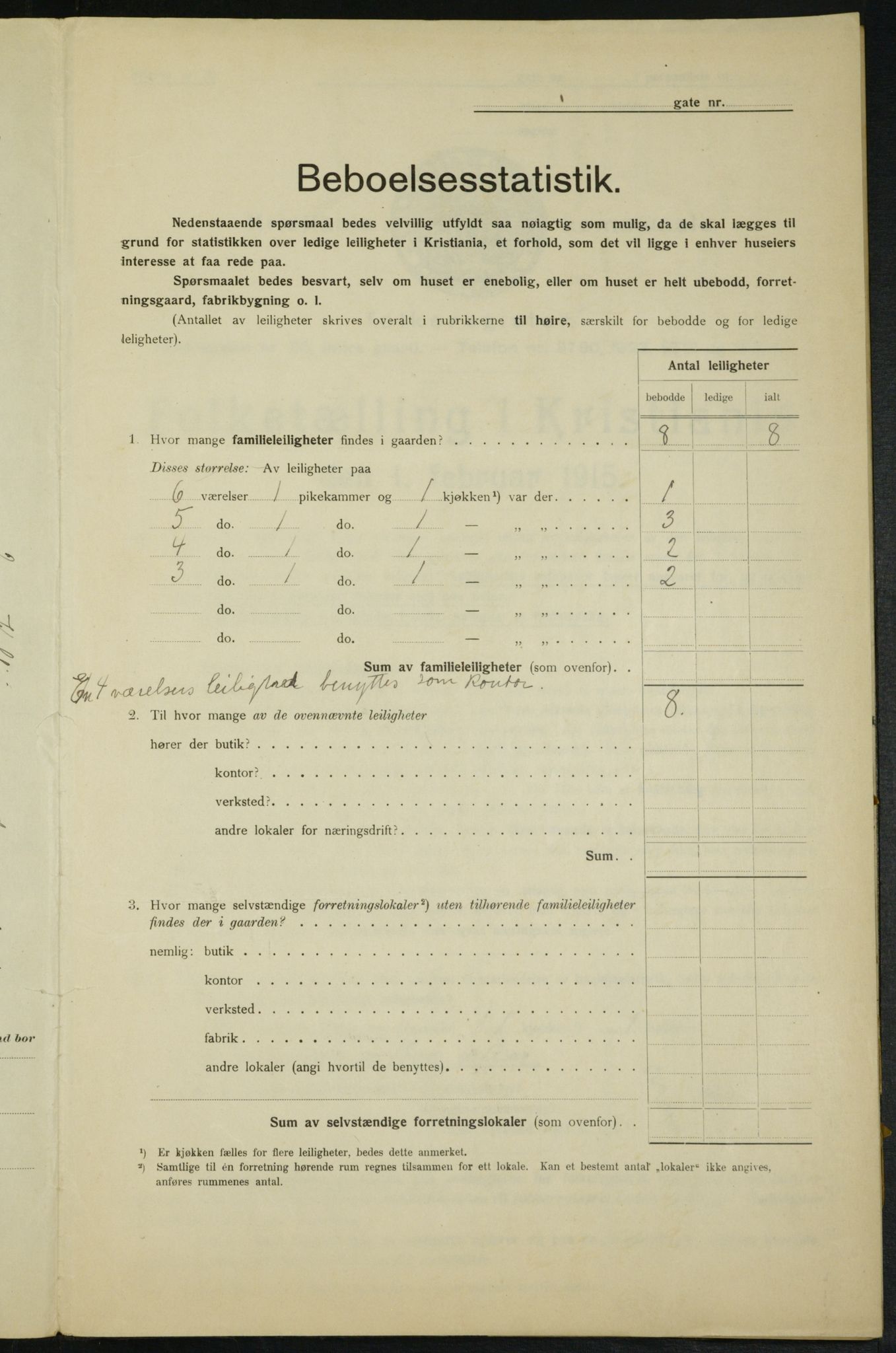 OBA, Kommunal folketelling 1.2.1915 for Kristiania, 1915, s. 12903