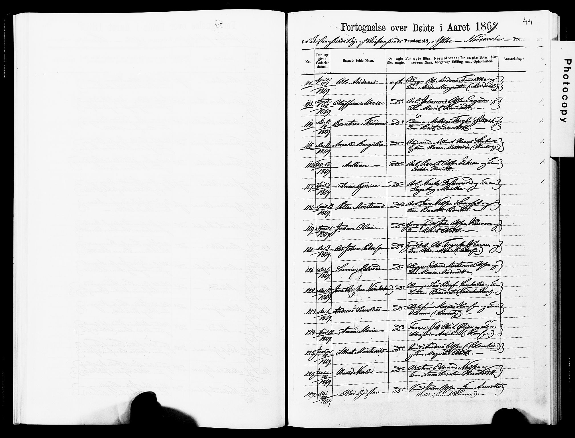 Ministerialprotokoller, klokkerbøker og fødselsregistre - Møre og Romsdal, AV/SAT-A-1454/572/L0857: Ministerialbok nr. 572D01, 1866-1872, s. 44
