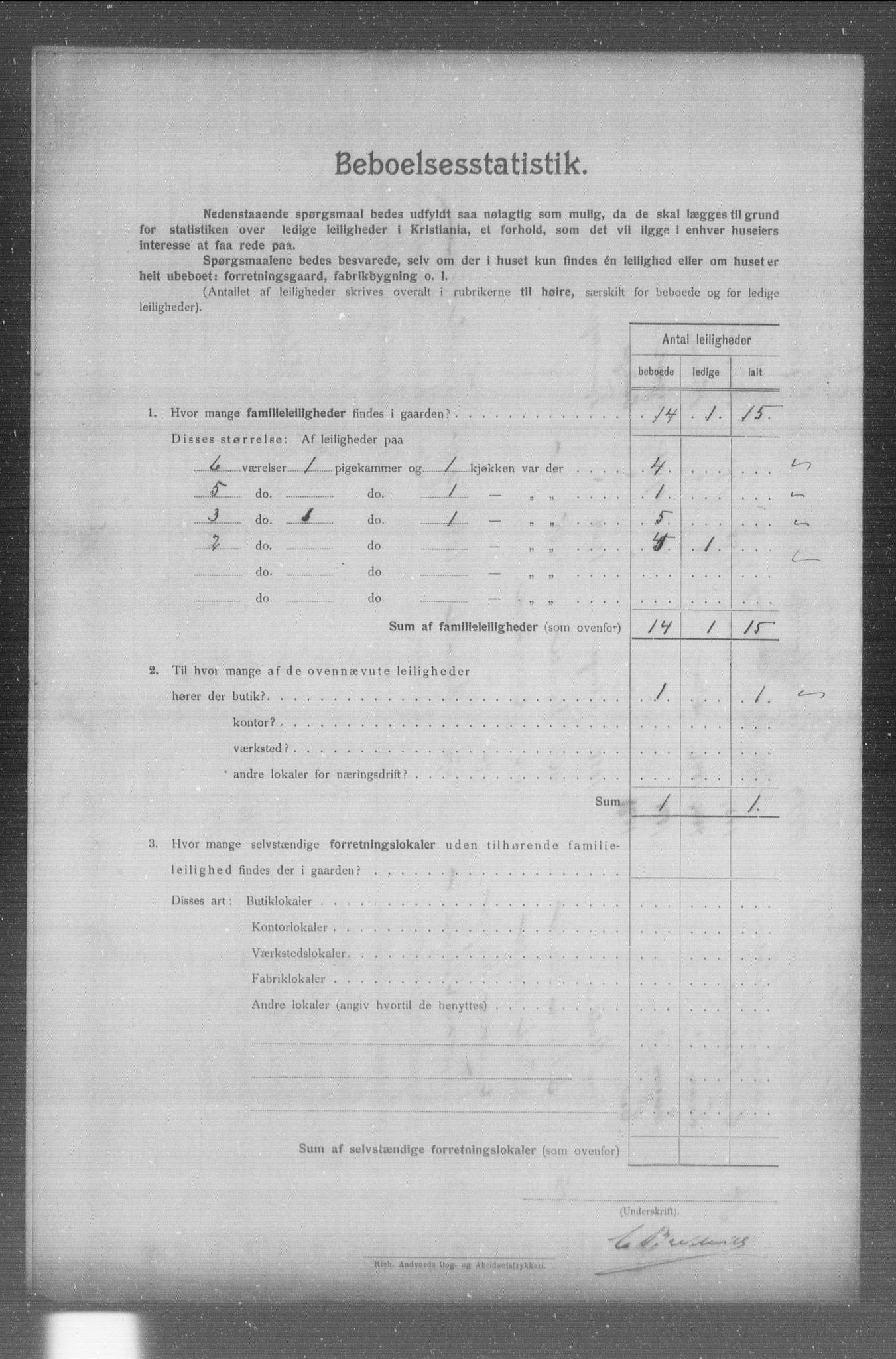 OBA, Kommunal folketelling 31.12.1904 for Kristiania kjøpstad, 1904, s. 13418