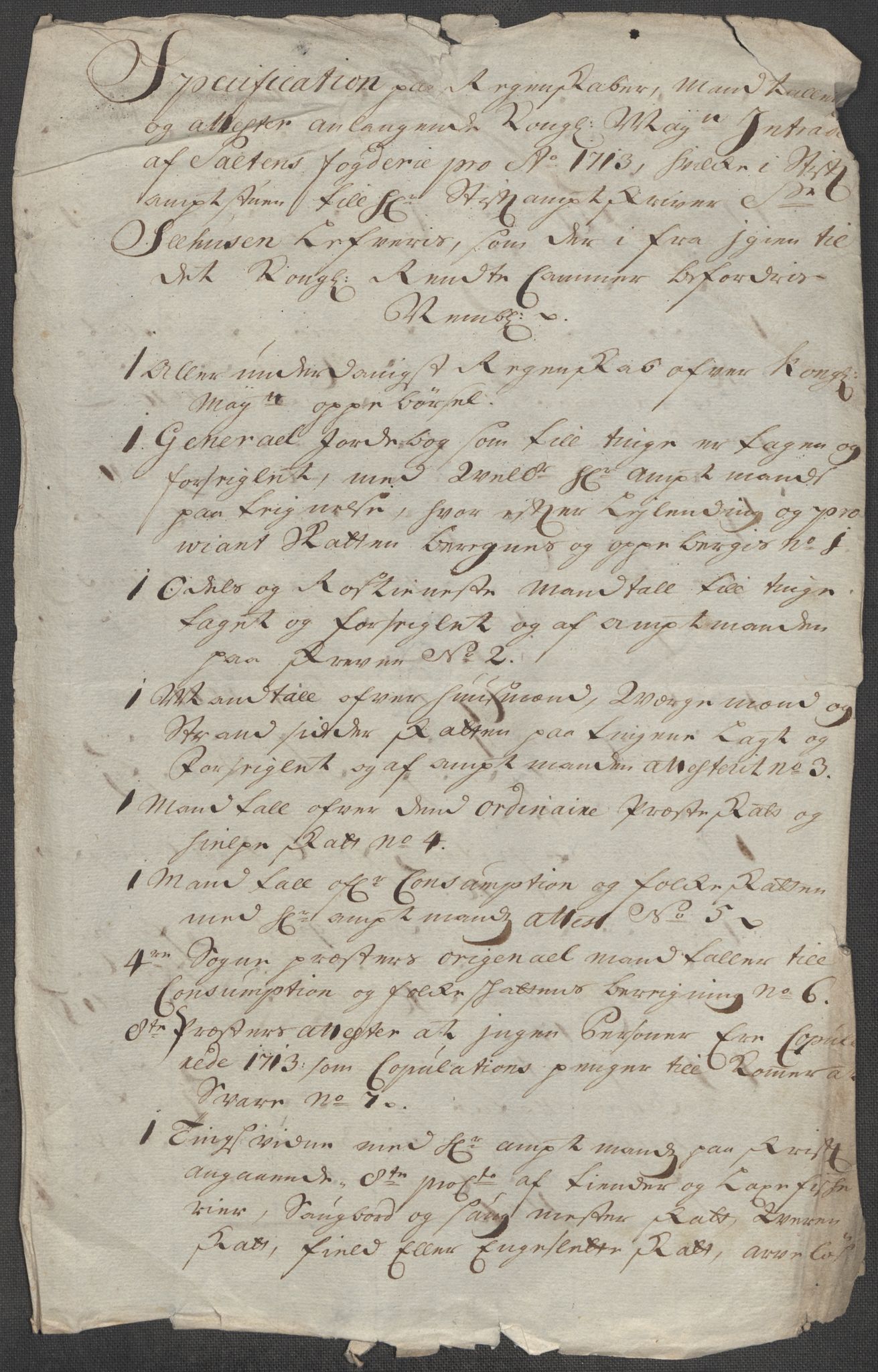 Rentekammeret inntil 1814, Reviderte regnskaper, Fogderegnskap, RA/EA-4092/R66/L4583: Fogderegnskap Salten, 1713, s. 19