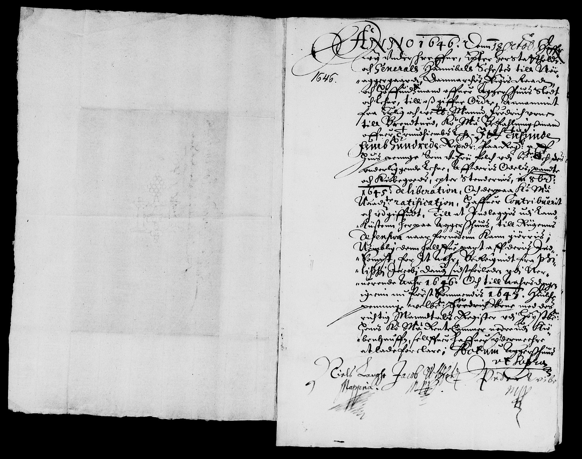 Rentekammeret inntil 1814, Reviderte regnskaper, Lensregnskaper, AV/RA-EA-5023/R/Rb/Rbw/L0087: Trondheim len, 1646-1647