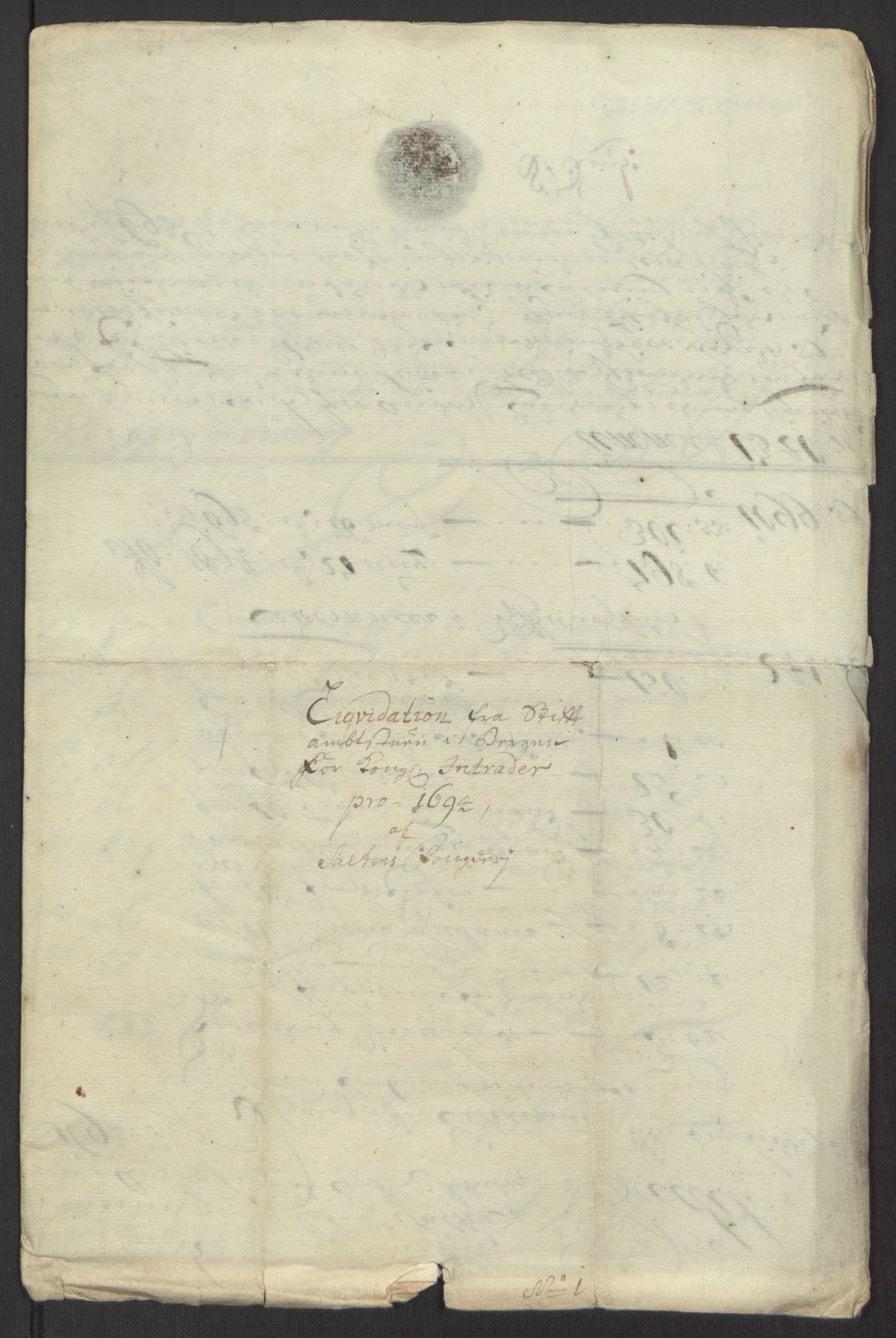 Rentekammeret inntil 1814, Reviderte regnskaper, Fogderegnskap, RA/EA-4092/R66/L4578: Fogderegnskap Salten, 1694-1696, s. 12