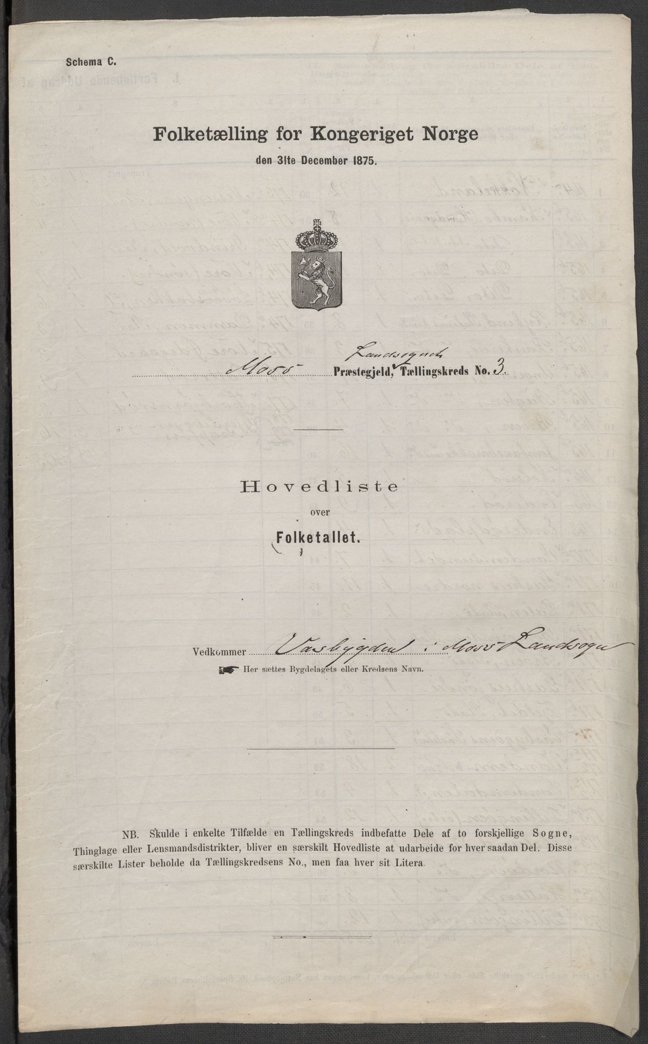 RA, Folketelling 1875 for 0194L Moss prestegjeld, Moss landsokn, 1875, s. 10