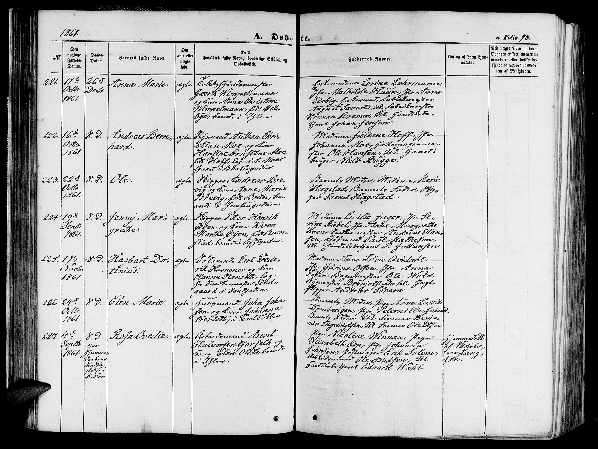 Ministerialprotokoller, klokkerbøker og fødselsregistre - Sør-Trøndelag, AV/SAT-A-1456/602/L0139: Klokkerbok nr. 602C07, 1859-1864, s. 93