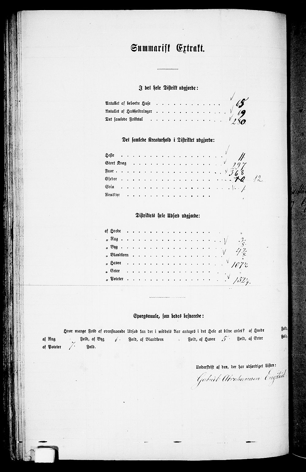 RA, Folketelling 1865 for 1032P Lyngdal prestegjeld, 1865, s. 163