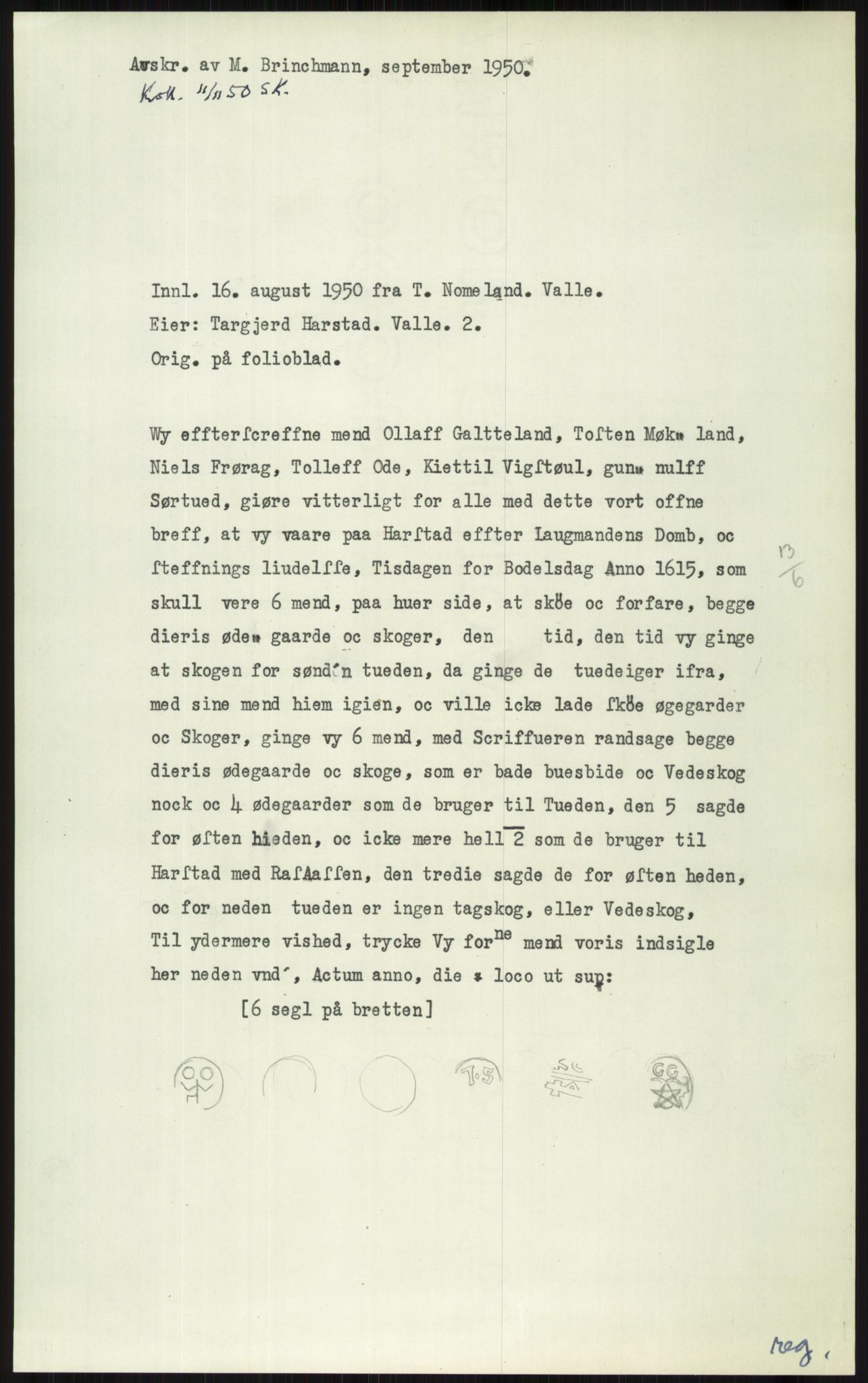 Samlinger til kildeutgivelse, Diplomavskriftsamlingen, AV/RA-EA-4053/H/Ha, s. 2744