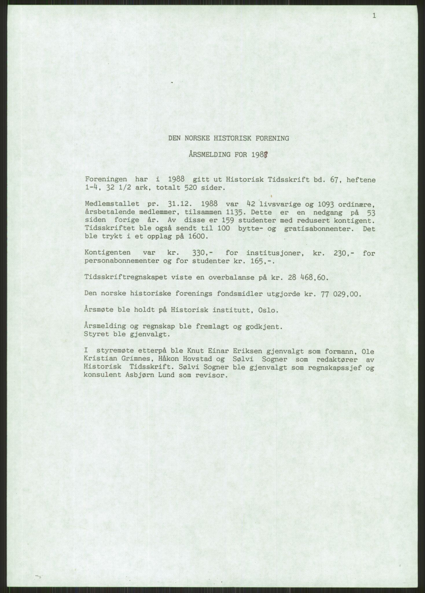 Den Norske Historiske Forening, RA/PA-0274/D/L0003: Sakarkiv, 1869-1990