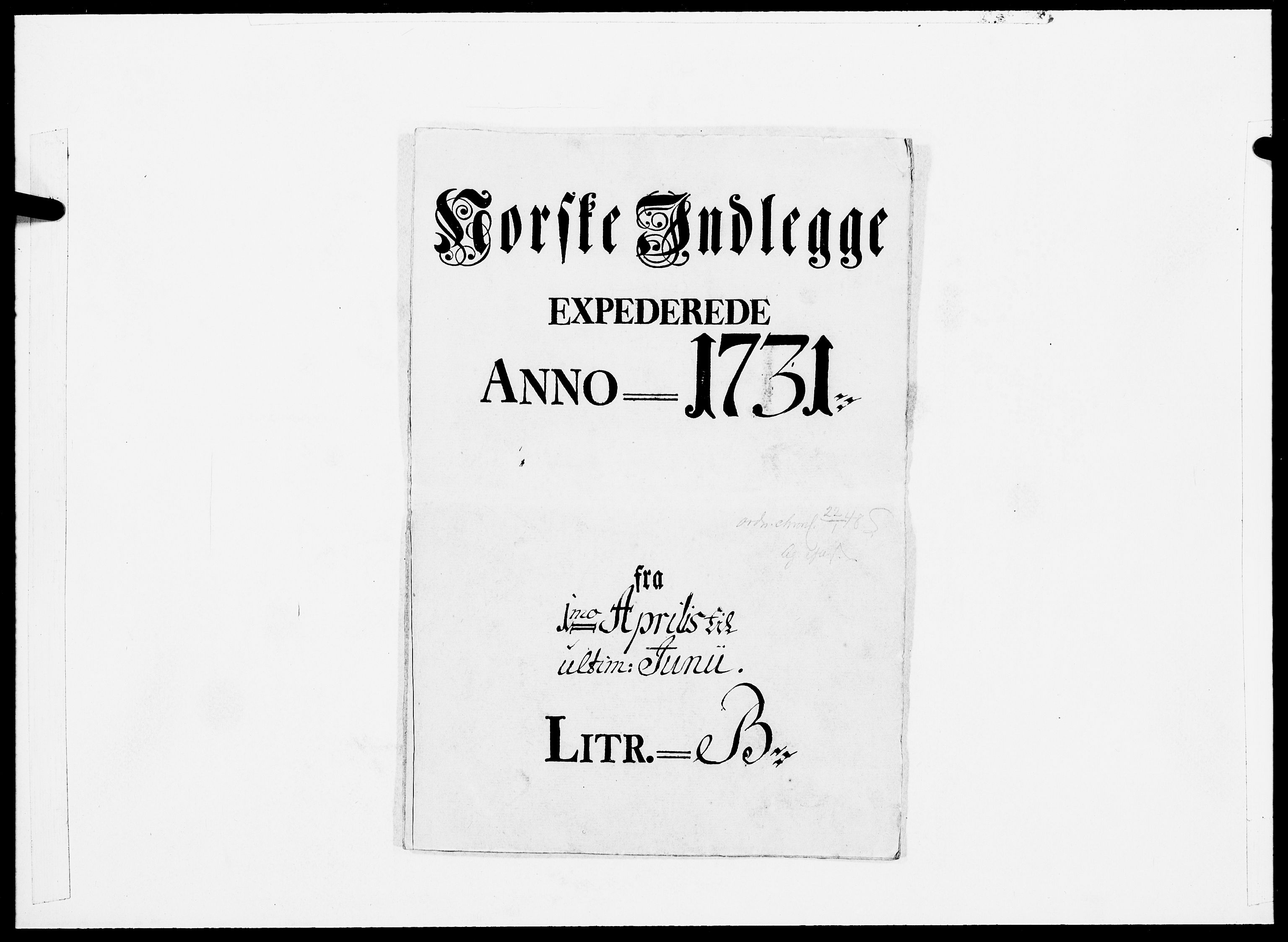 Danske Kanselli 1572-1799, AV/RA-EA-3023/F/Fc/Fcc/Fcca/L0109: Norske innlegg 1572-1799, 1731, s. 279