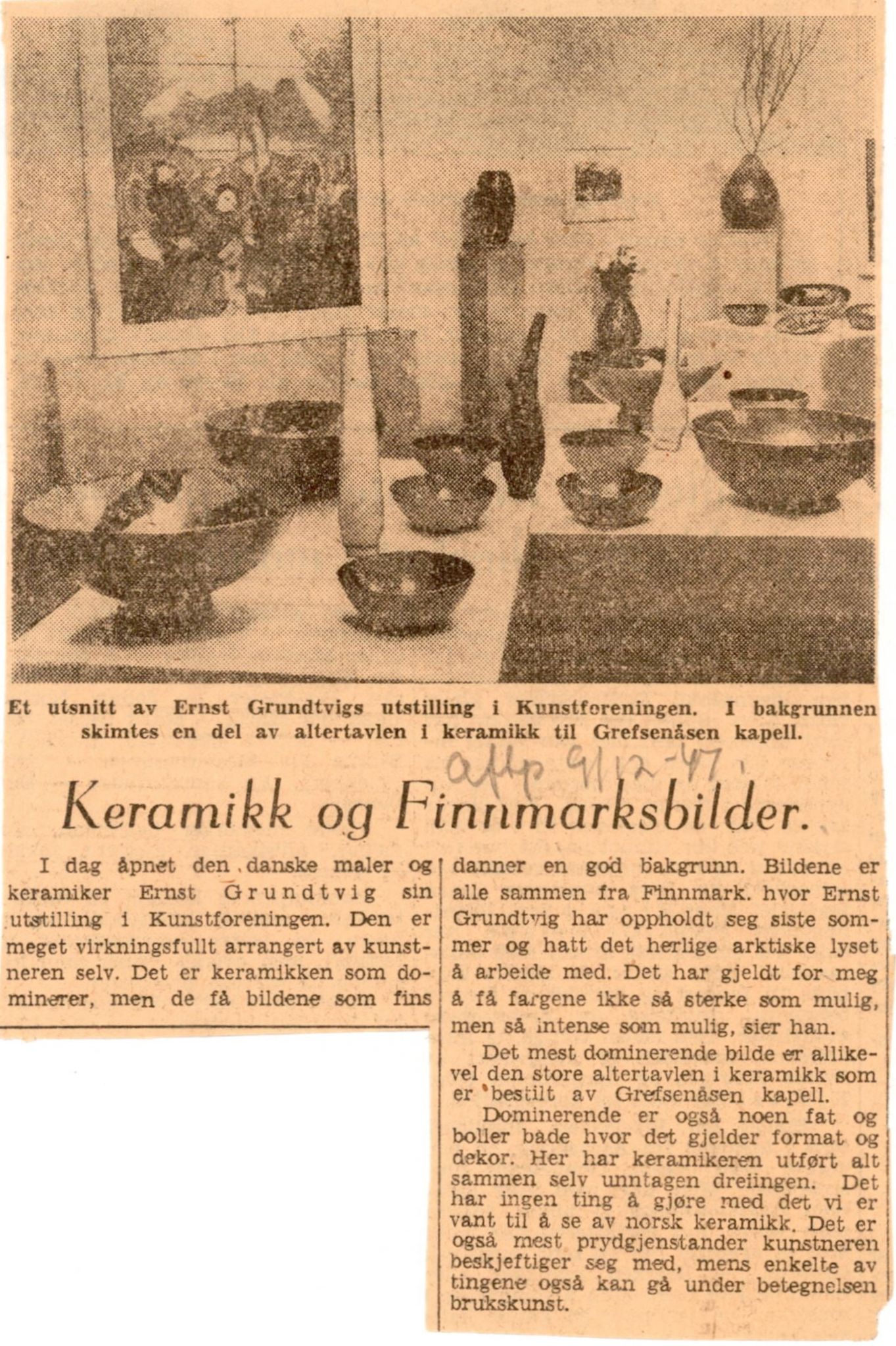 Finnmarkskontorets presse- og opplysningsarkiv , FMFB/A-1198/E/L0013/0006: 8. Velferd / Utstilling