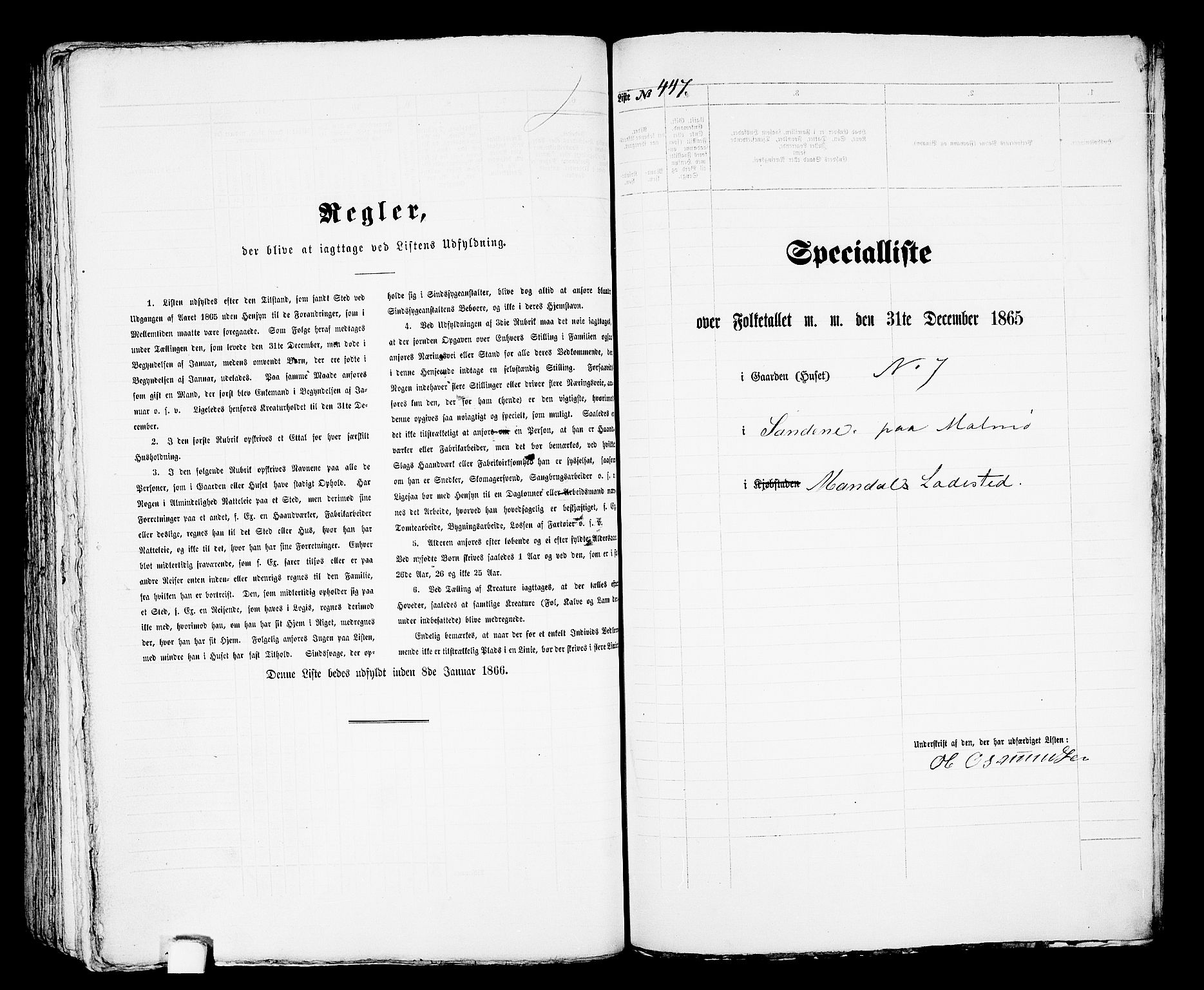 RA, Folketelling 1865 for 1002B Mandal prestegjeld, Mandal ladested, 1865, s. 903