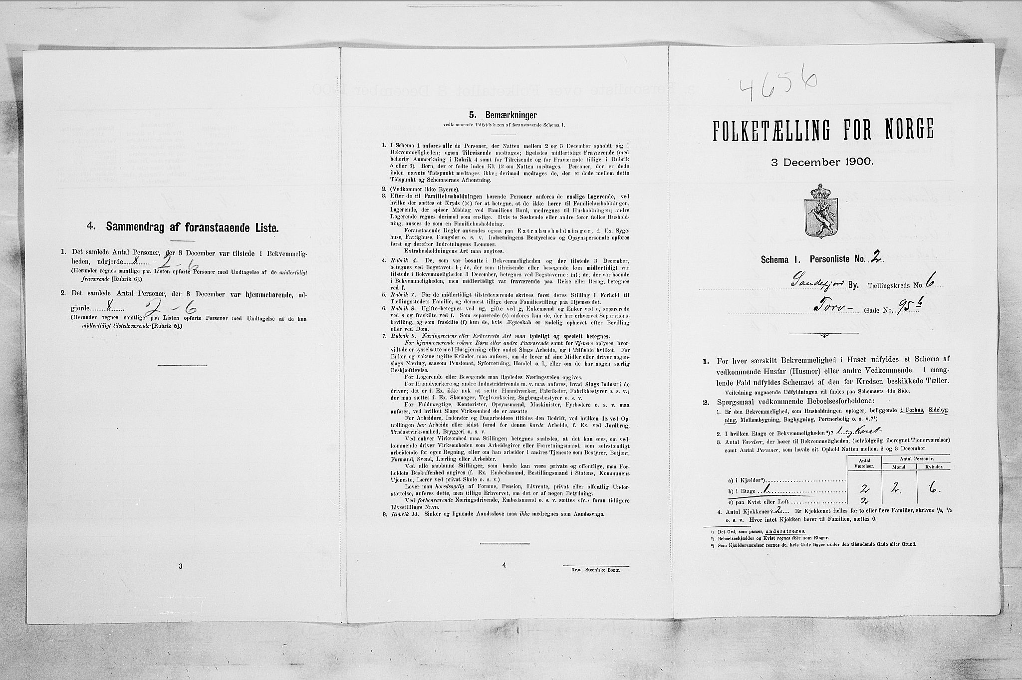 RA, Folketelling 1900 for 0706 Sandefjord kjøpstad, 1900, s. 1546