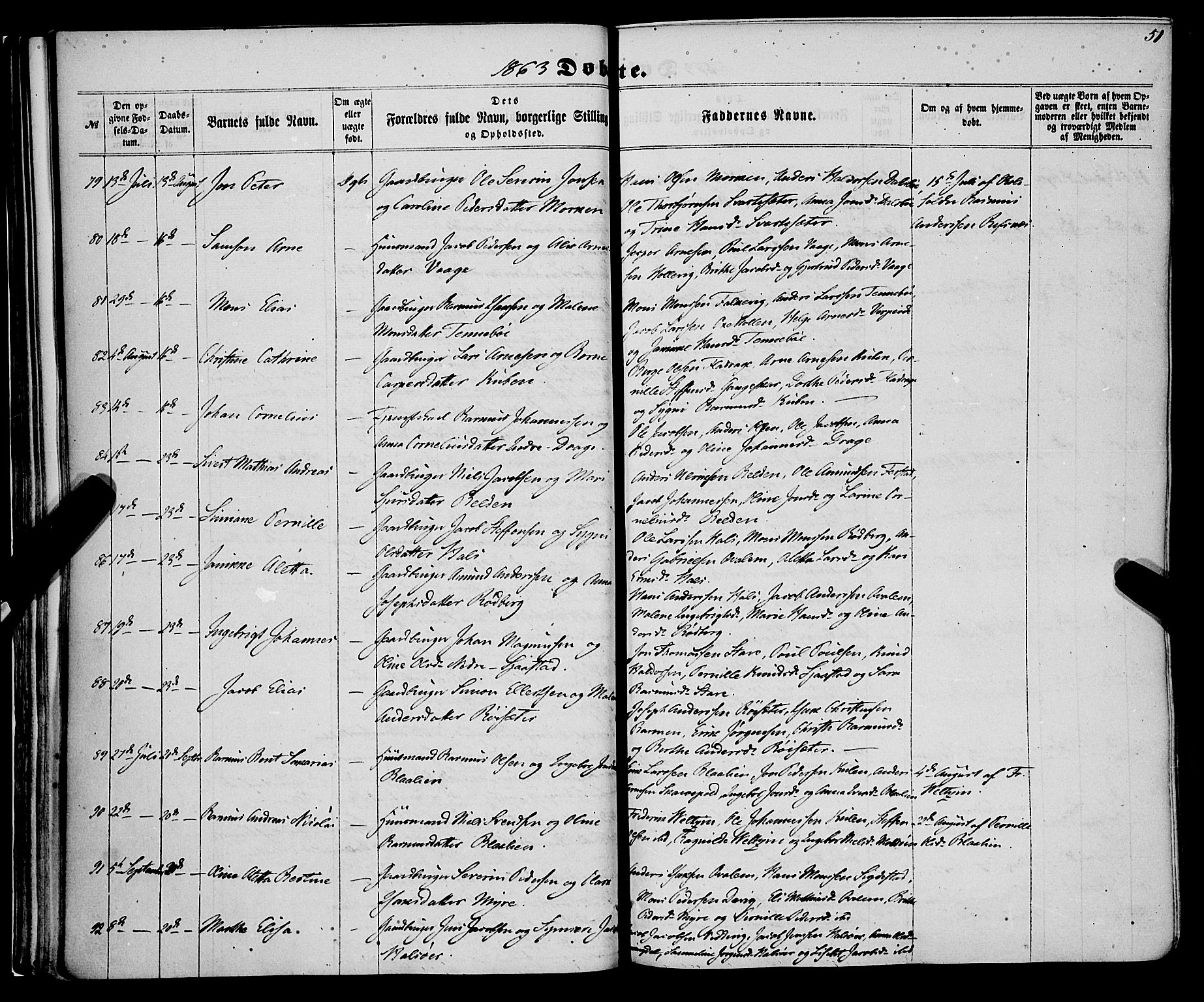 Selje sokneprestembete, AV/SAB-A-99938/H/Ha/Haa/Haaa: Ministerialbok nr. A 11, 1858-1870, s. 51