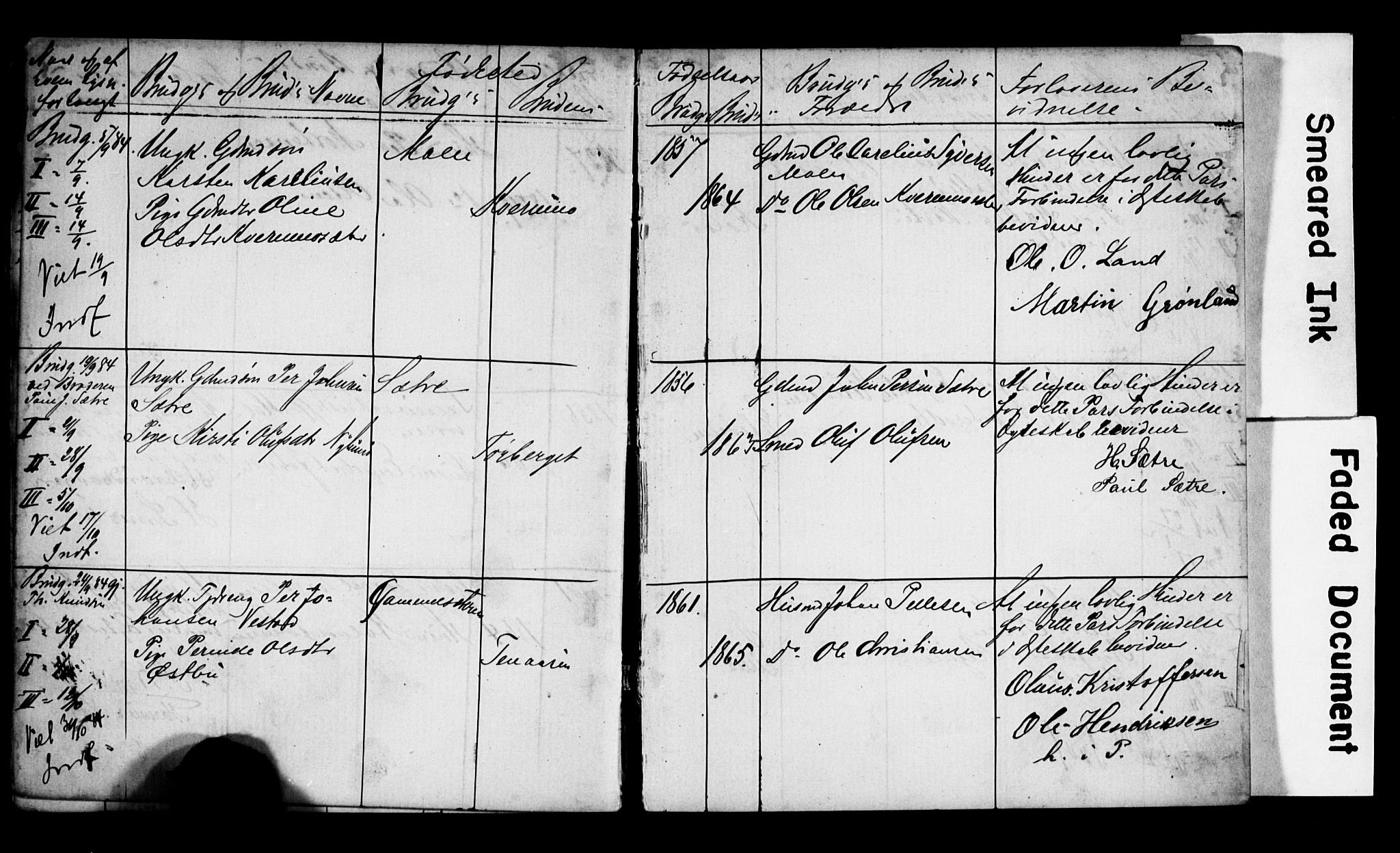 Trysil prestekontor, AV/SAH-PREST-046/I/Ie: Lysningsprotokoll nr. 1, 1882-1899