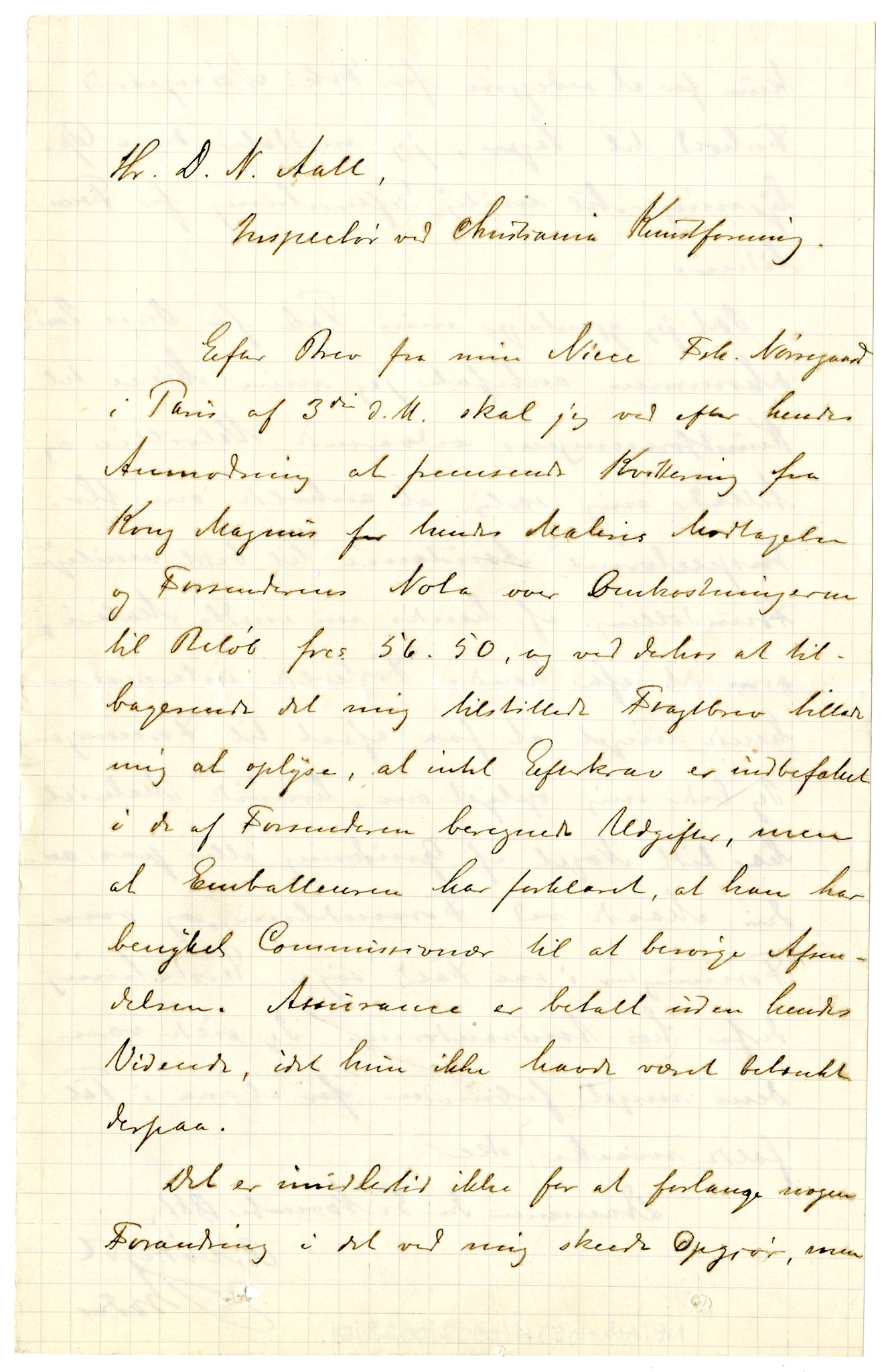 Diderik Maria Aalls brevsamling, NF/Ark-1023/F/L0002: D.M. Aalls brevsamling. B - C, 1799-1889, s. 154